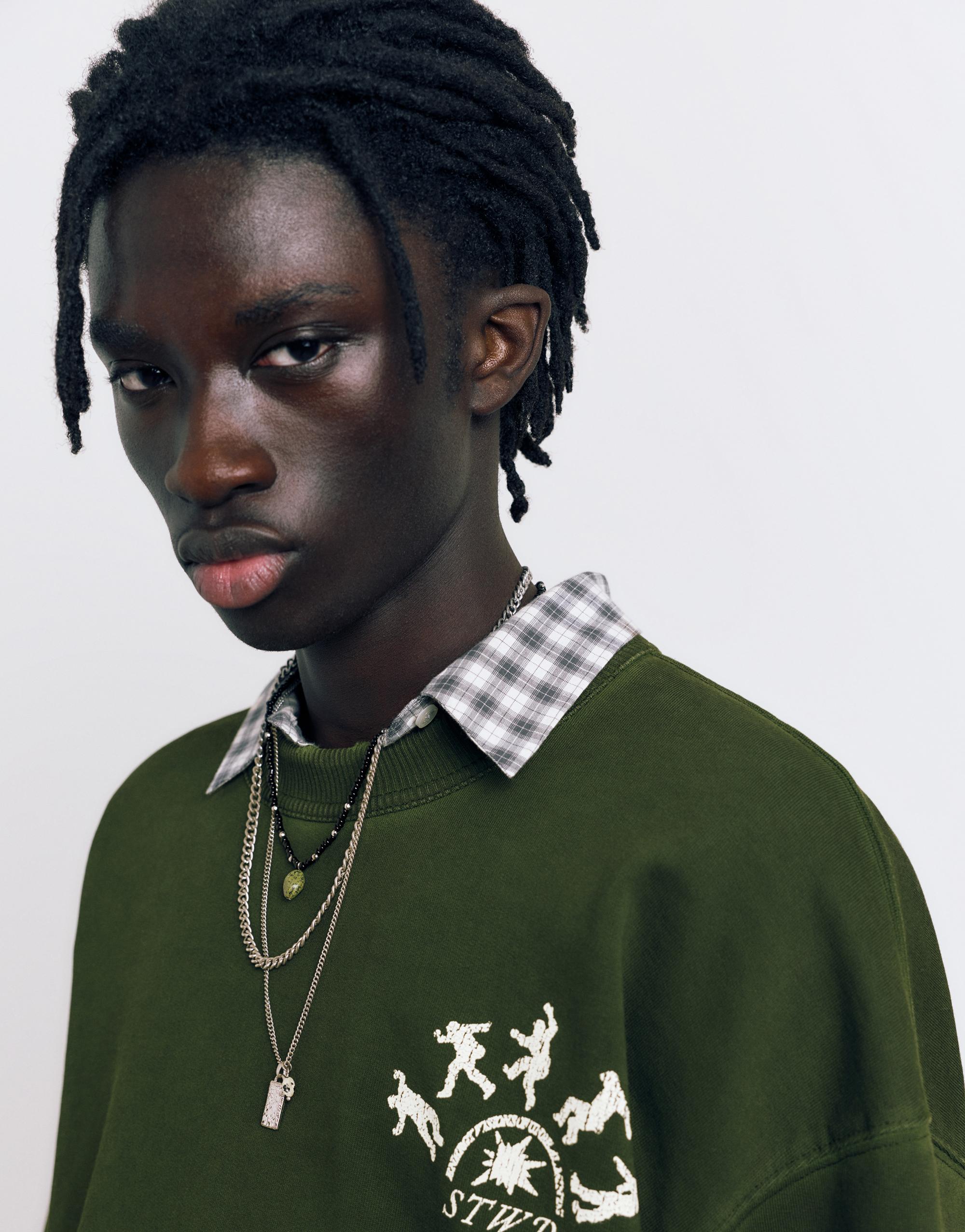 Acid green graphic sweatshirt — Green