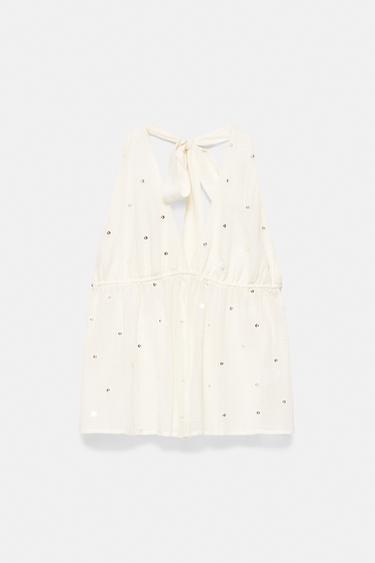 Halter top with mirror details — Vanilla 2