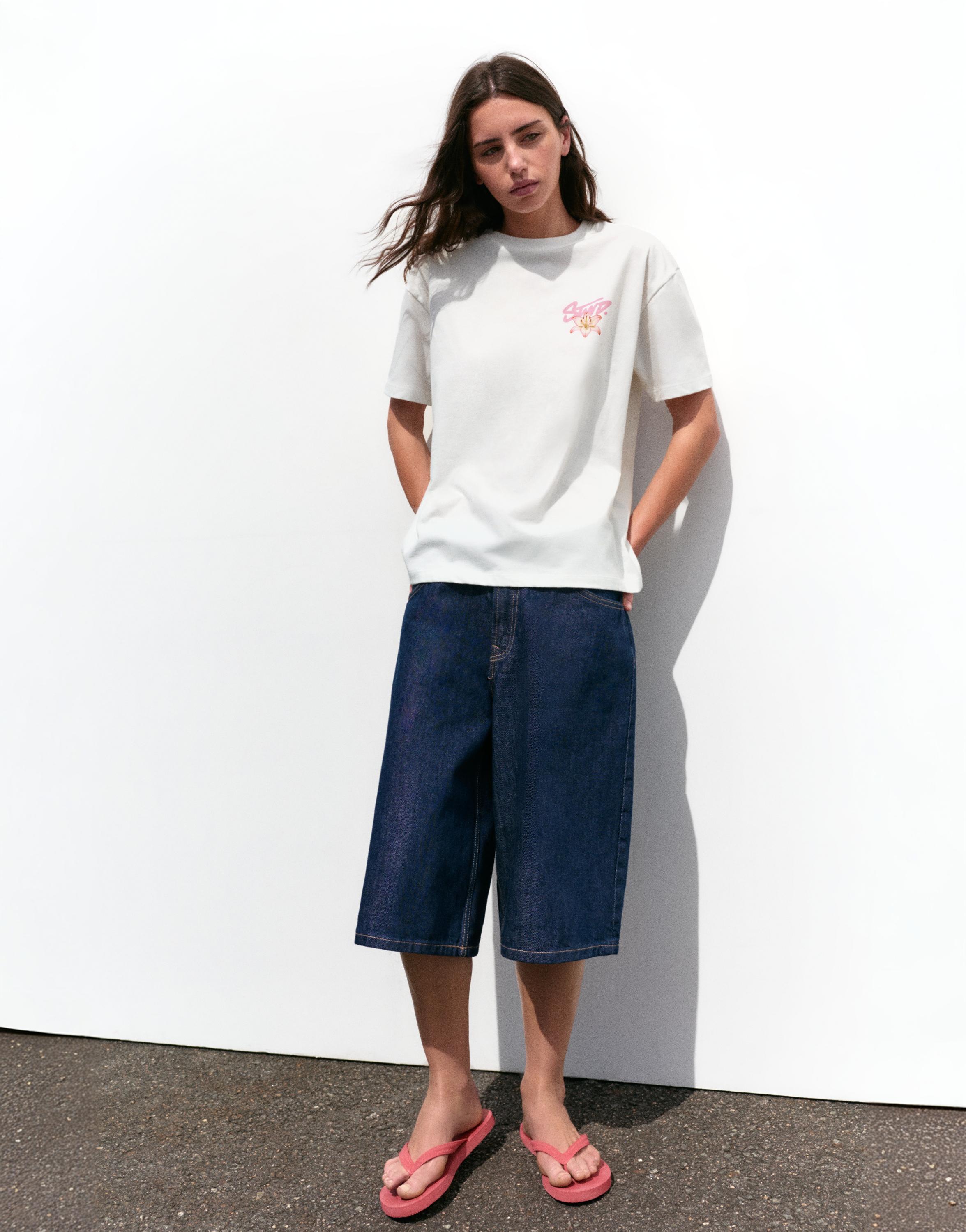 Floral T-shirt — White