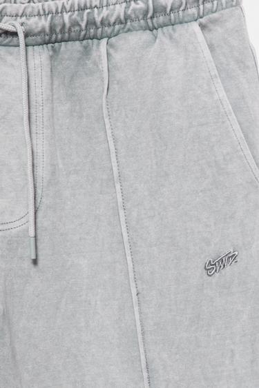 Washed-effect jogger trousers — Anthracite grey 9