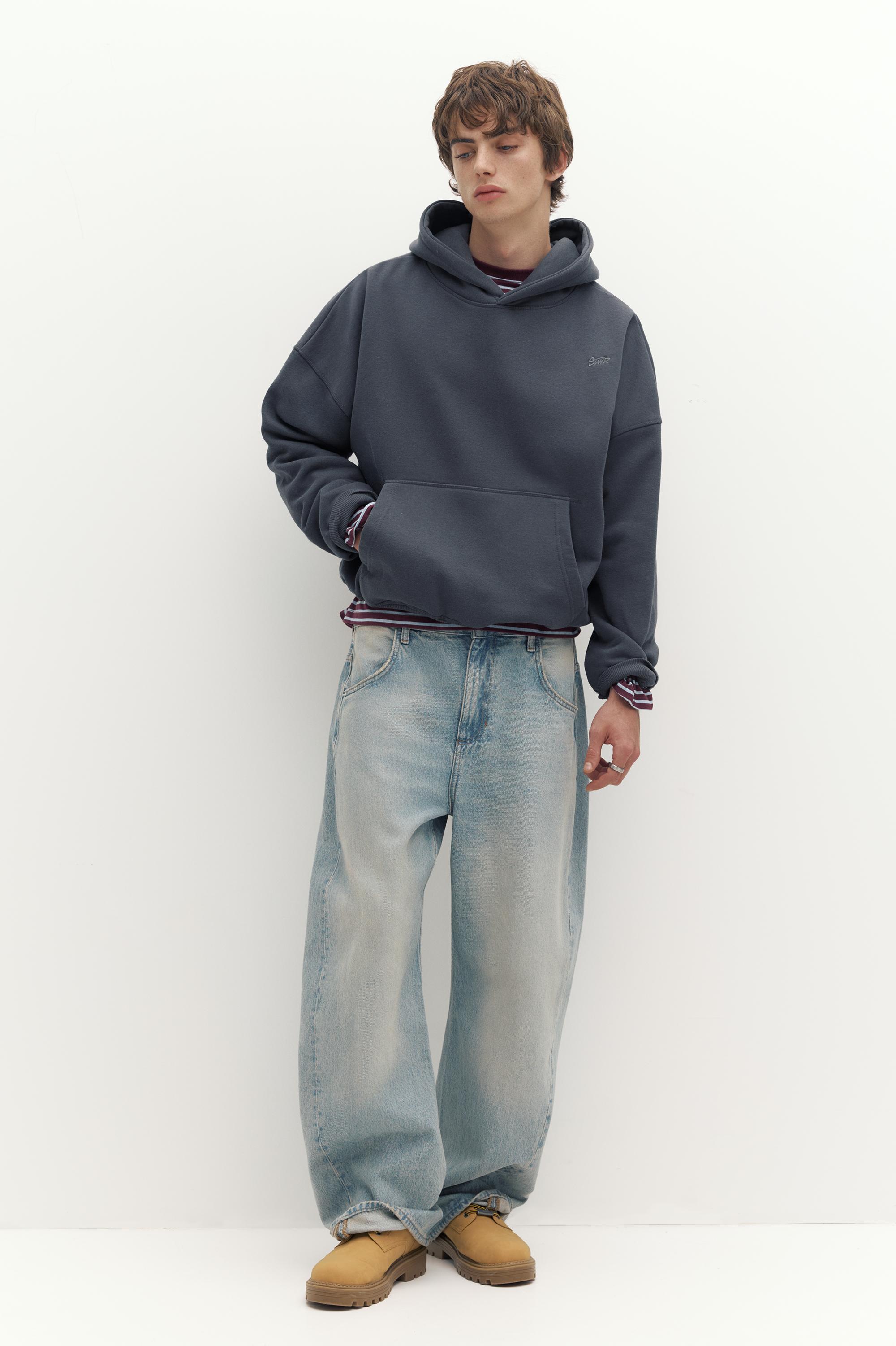 STWD İşlemeli kapüşonlu sweatshirt - Görsel 4