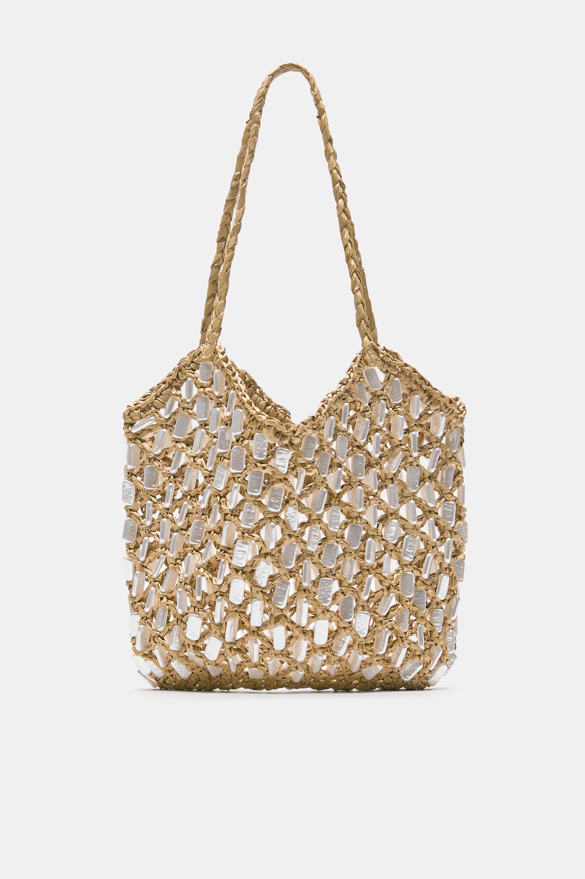 Embellished shoulder bag — Beige