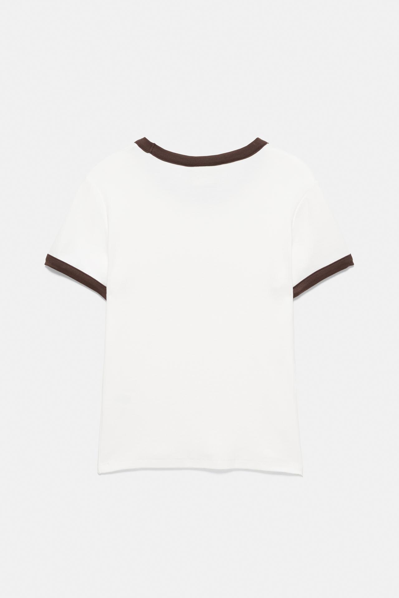 Dickies contrast rib T-shirt — Ice