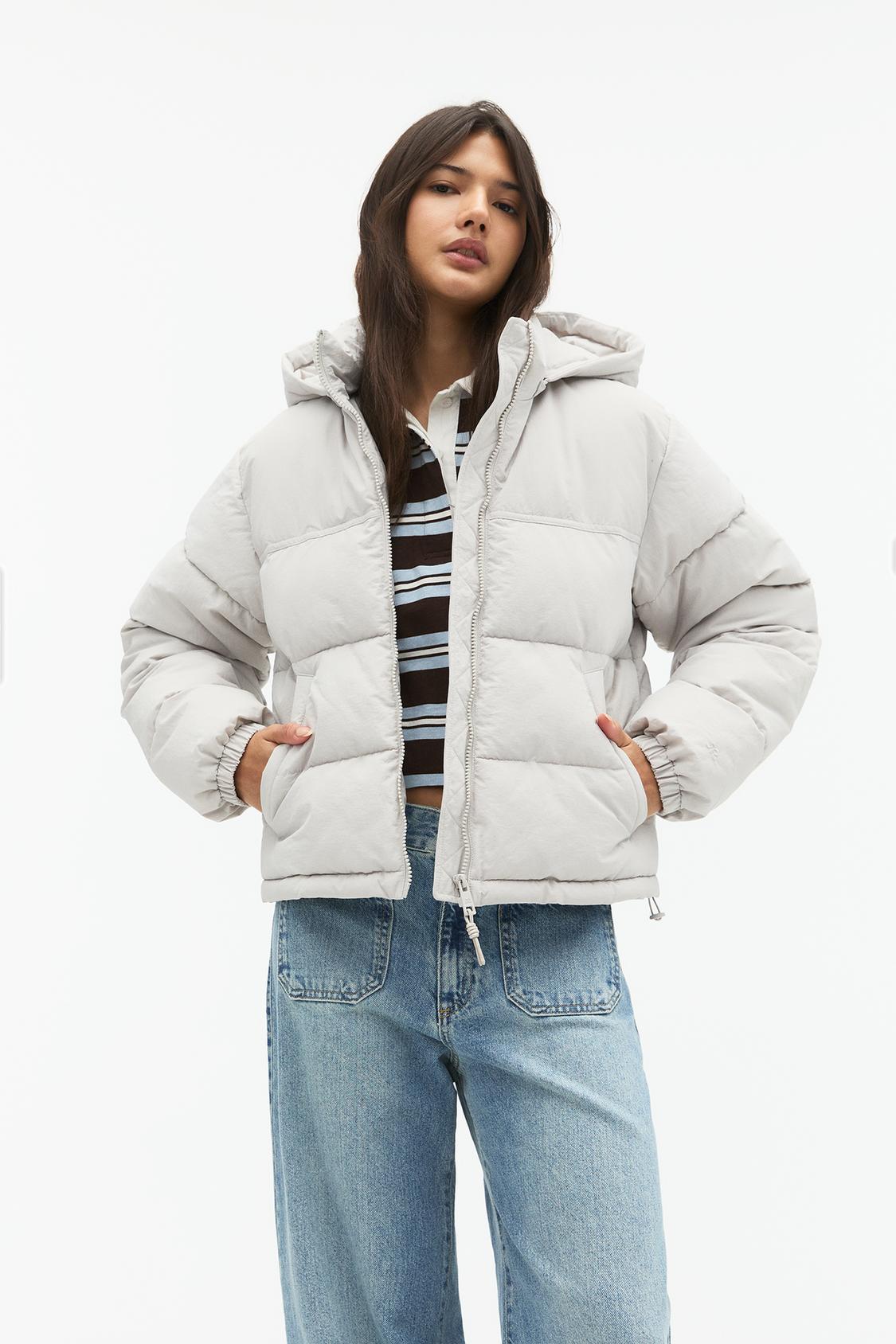 Puffer jacket with hood PULL&BEAR