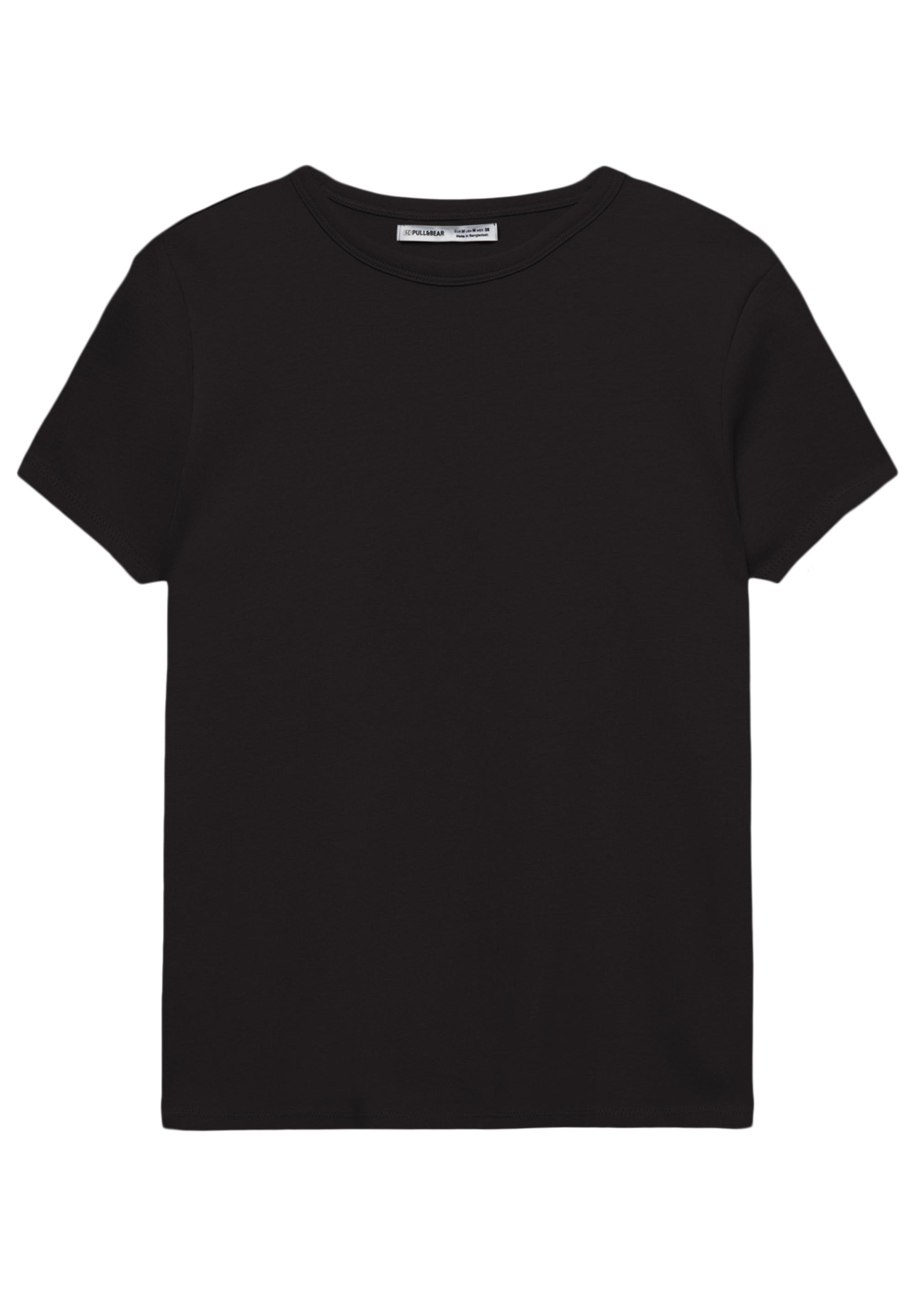 Fitted short sleeve T-shirt — Black