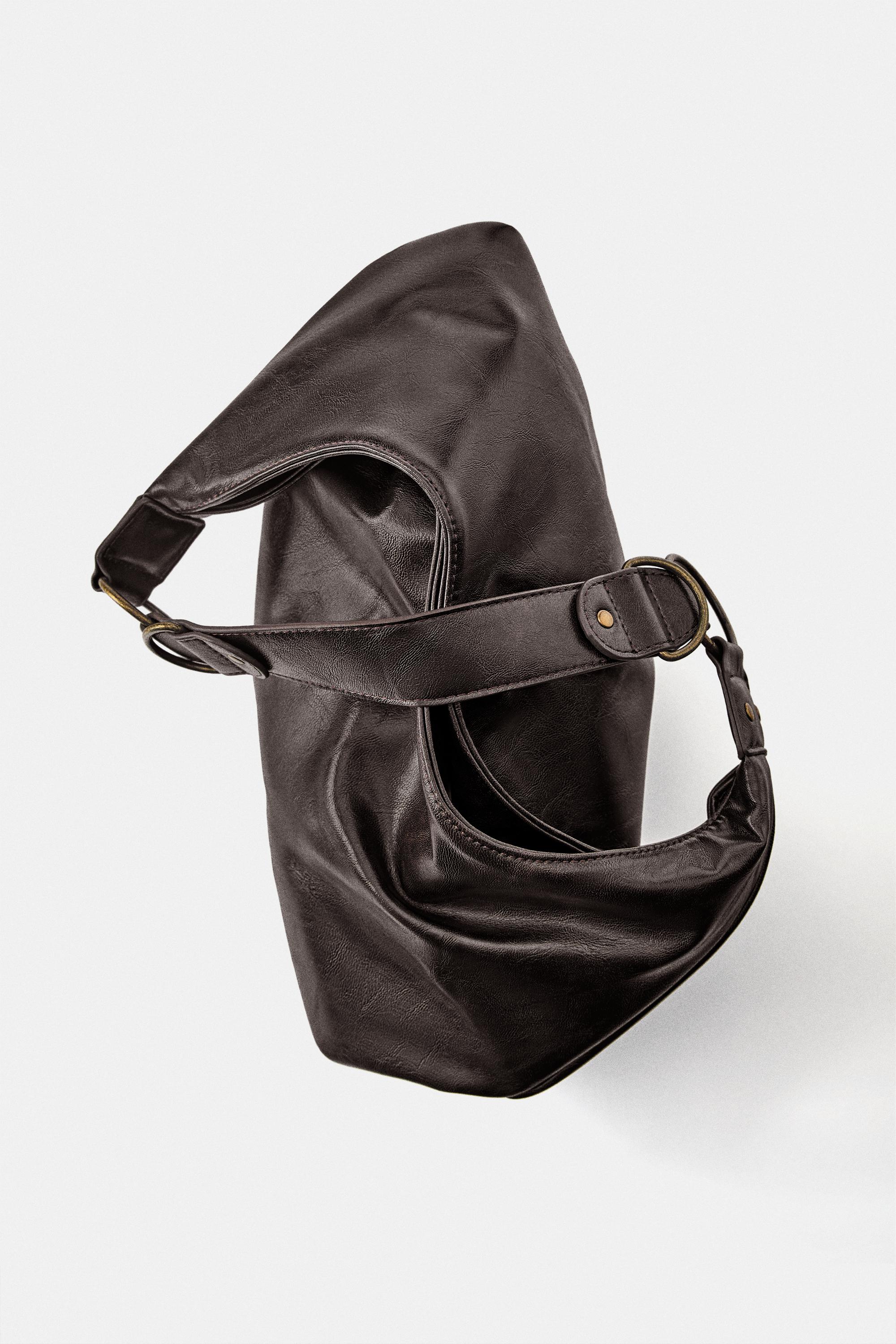 Worn-effect shopper bag — Brown
