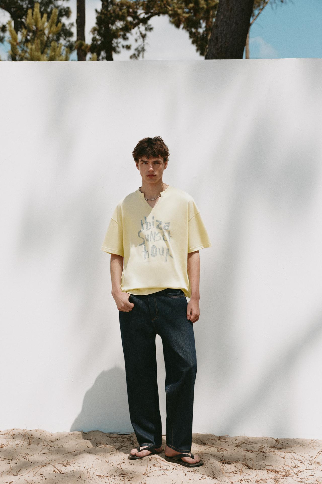 Ibiza Sunset Hour T-shirt — Yellow