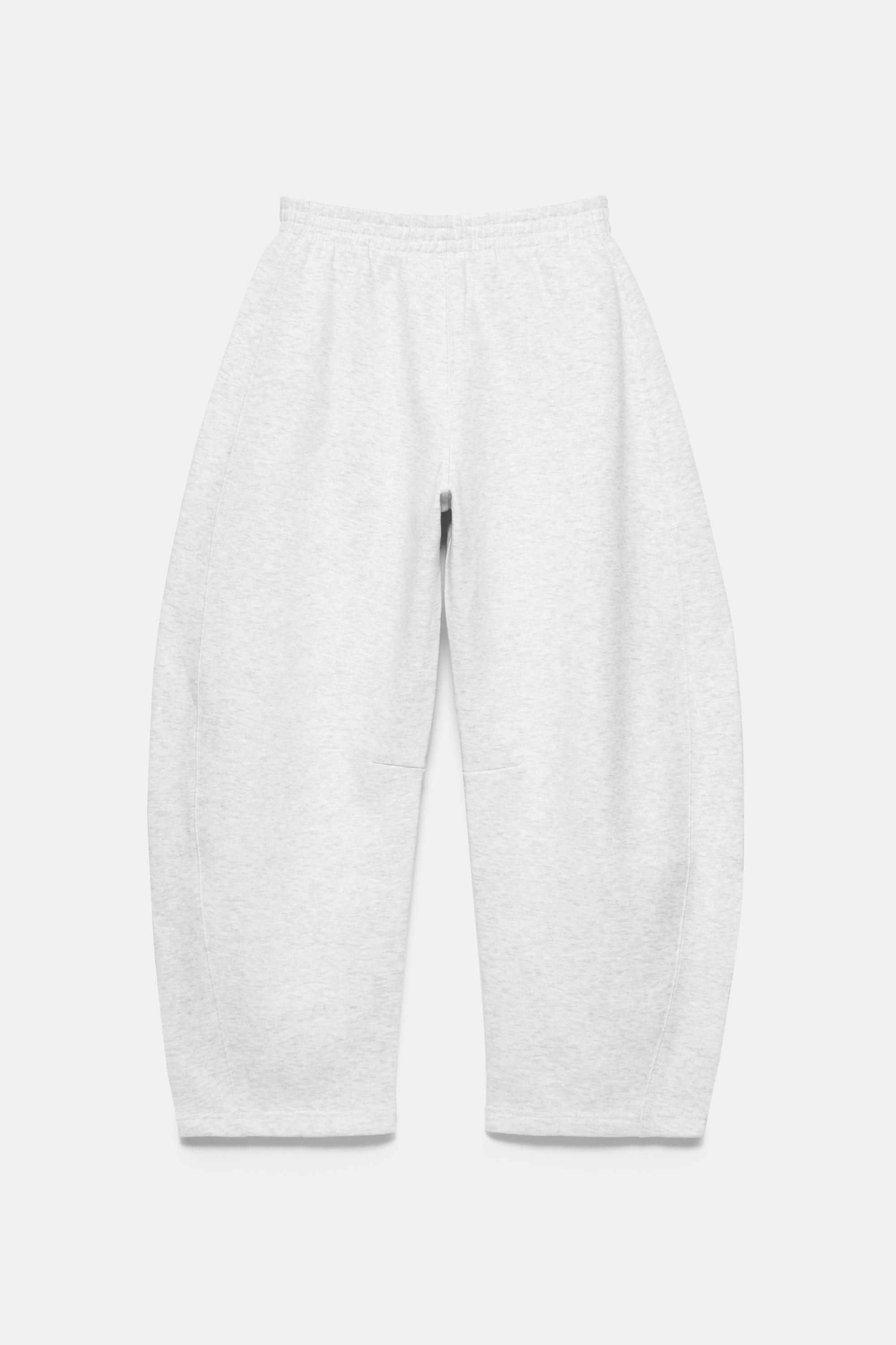Barrel-leg joggers — Grey marl