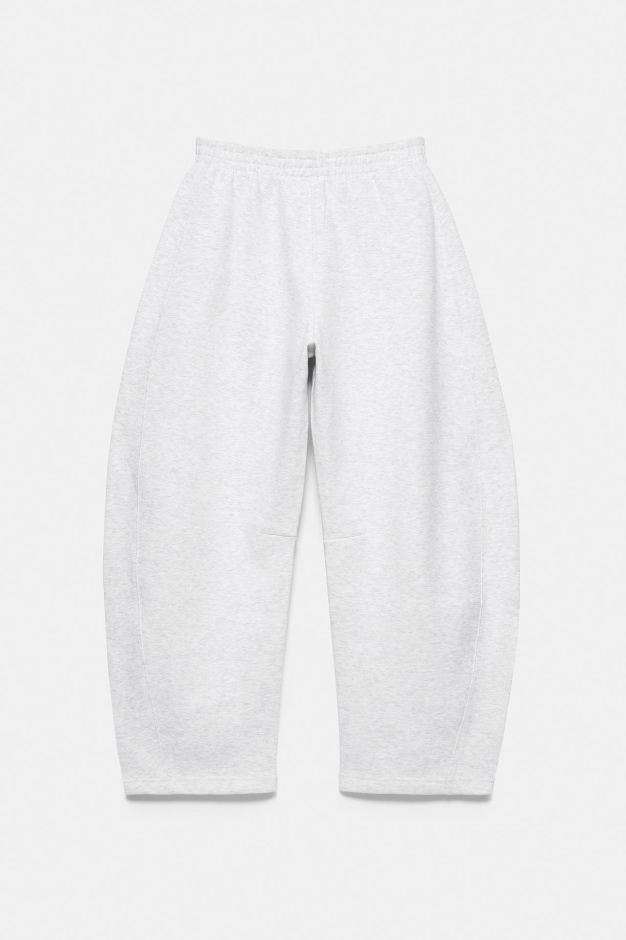Barrel-leg joggers — Grey marl