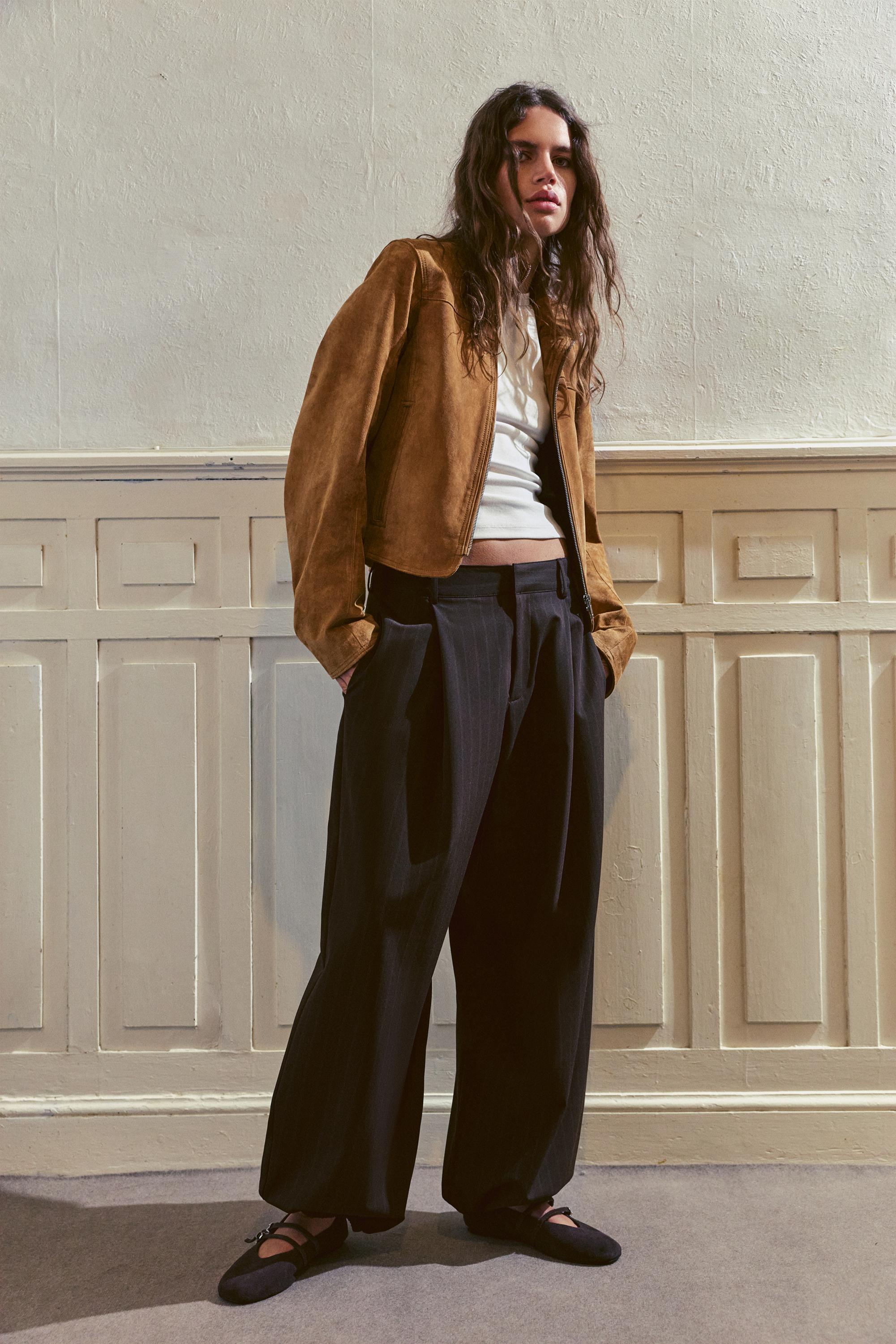 Gestreifte Pumphose Mit Bundfalten