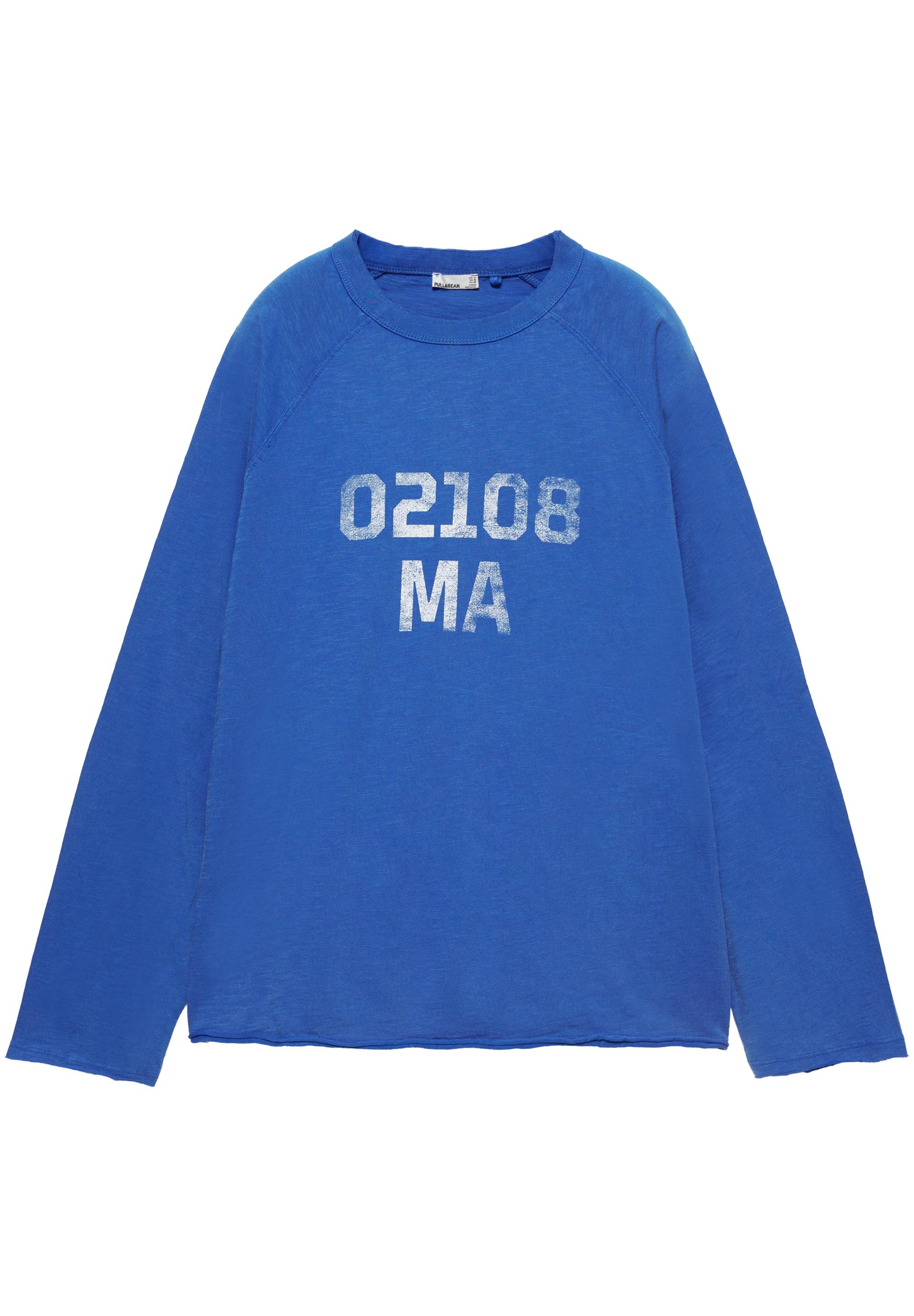 Long sleeve graphic T-shirt — Deep blue