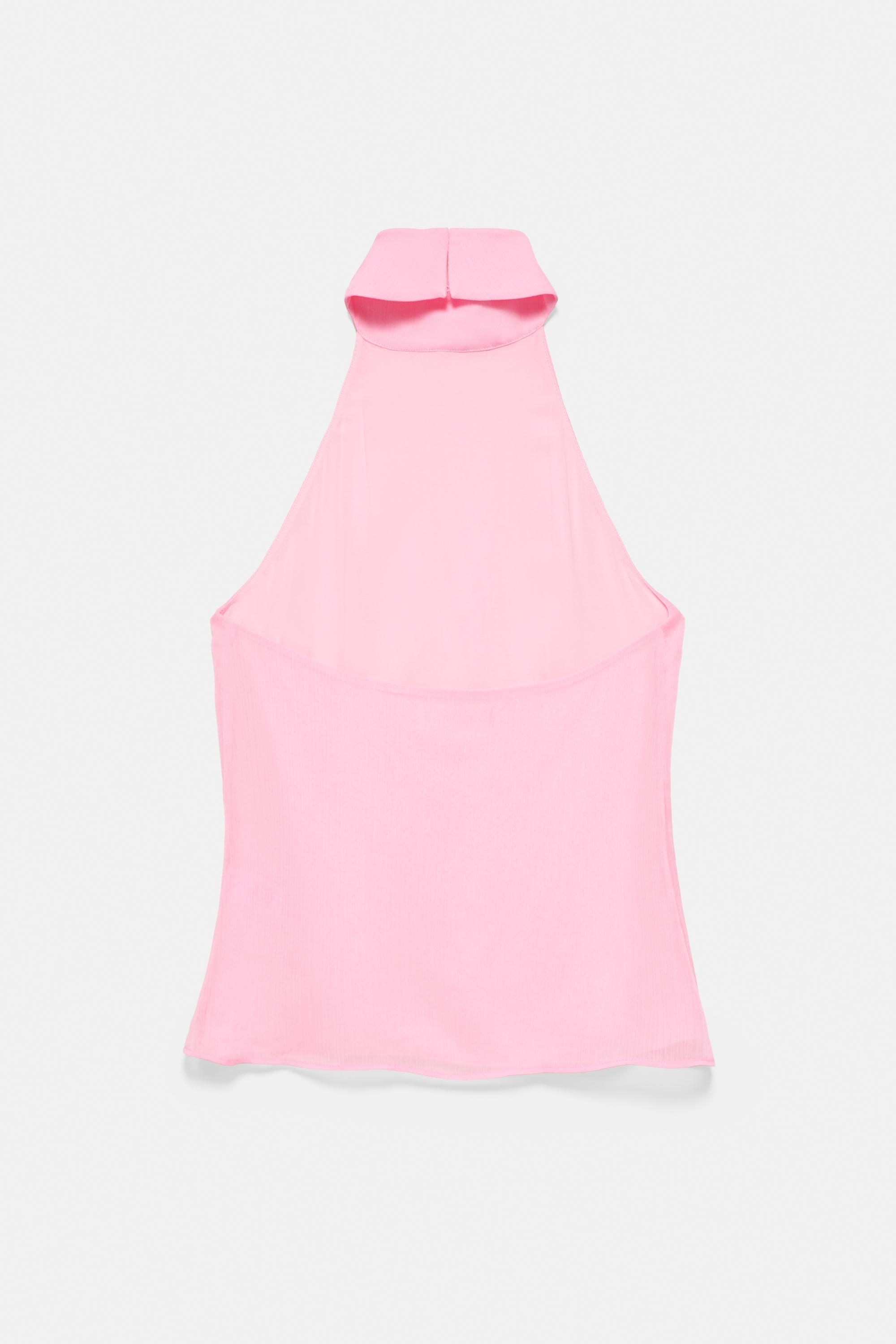 Flowing halter top — Pink