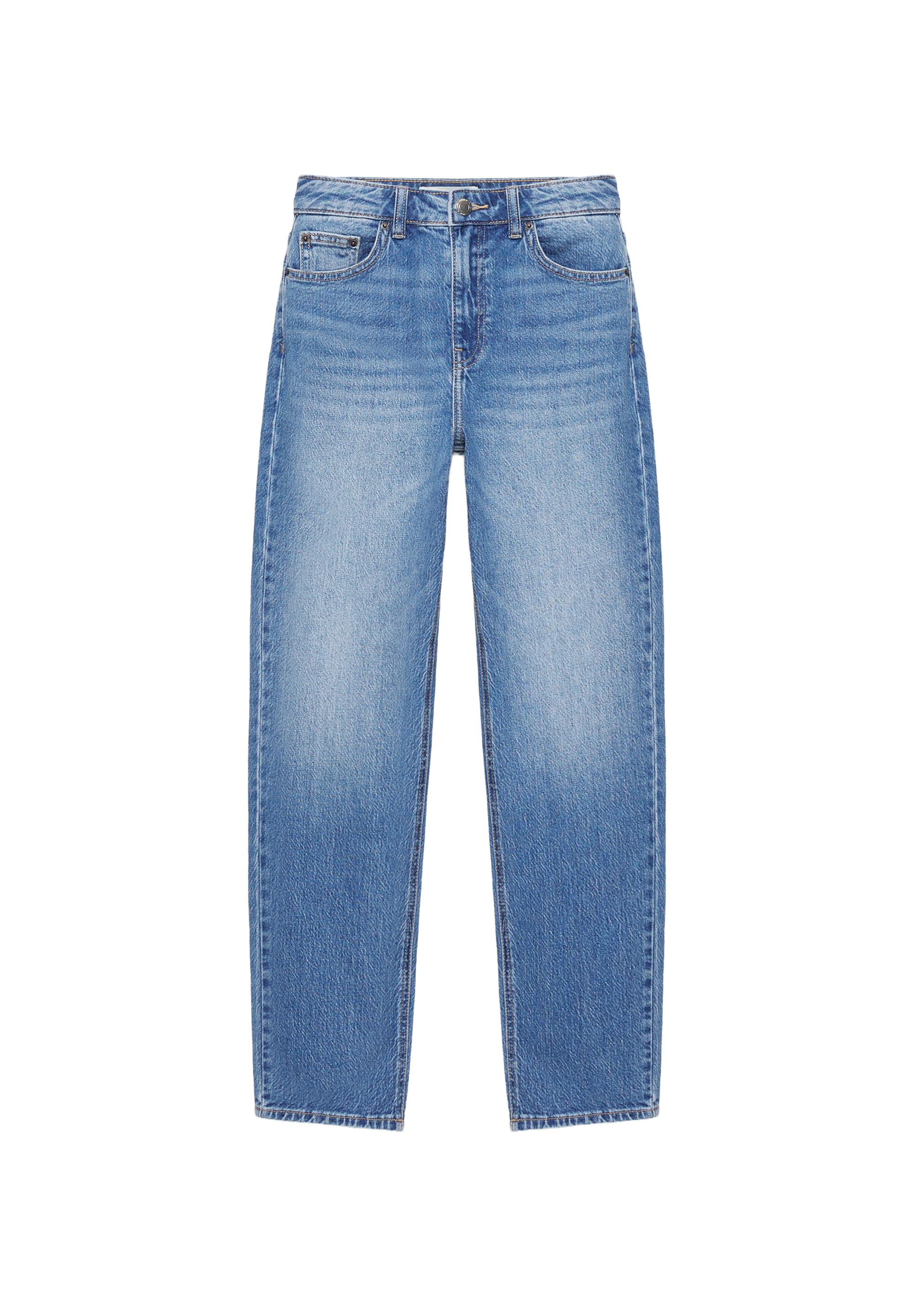 High-waist slim fit jeans — Medium blue