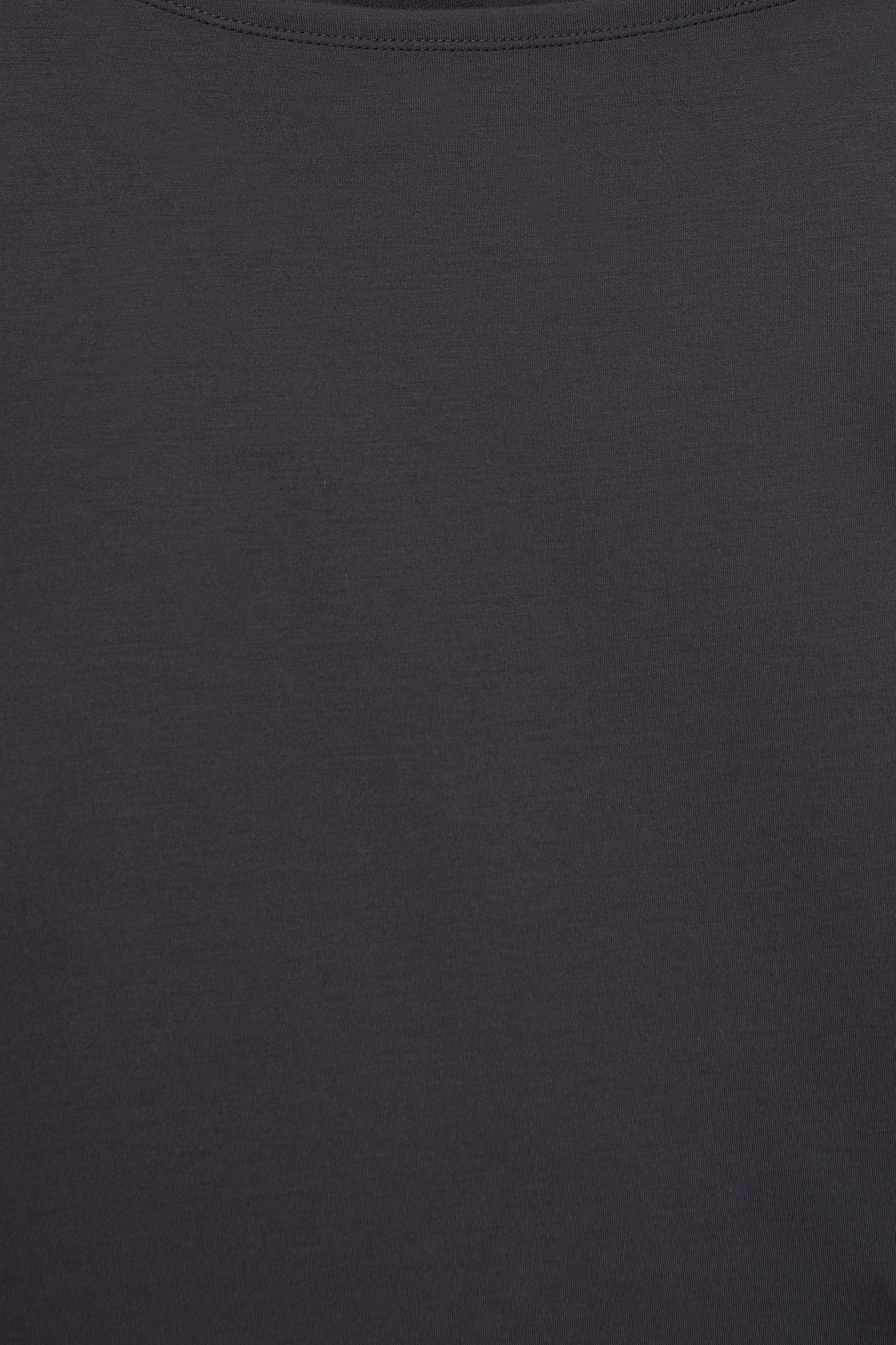 Asymmetric neckline top — Anthracite grey
