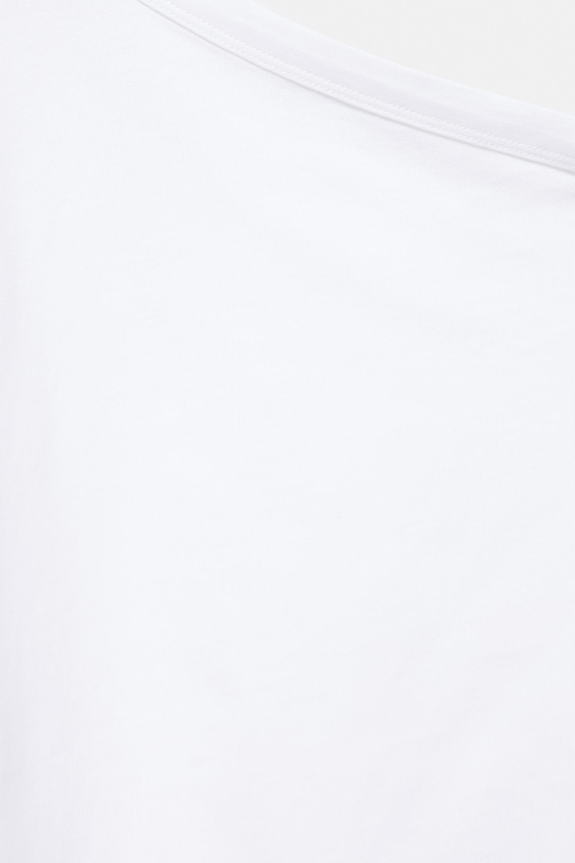 Asymmetric short sleeve T-shirt — White