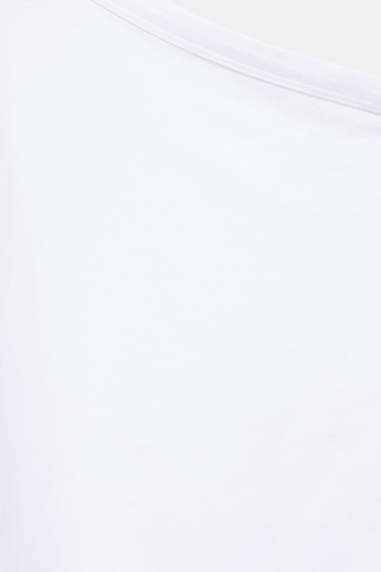 Asymmetric short sleeve T-shirt — White