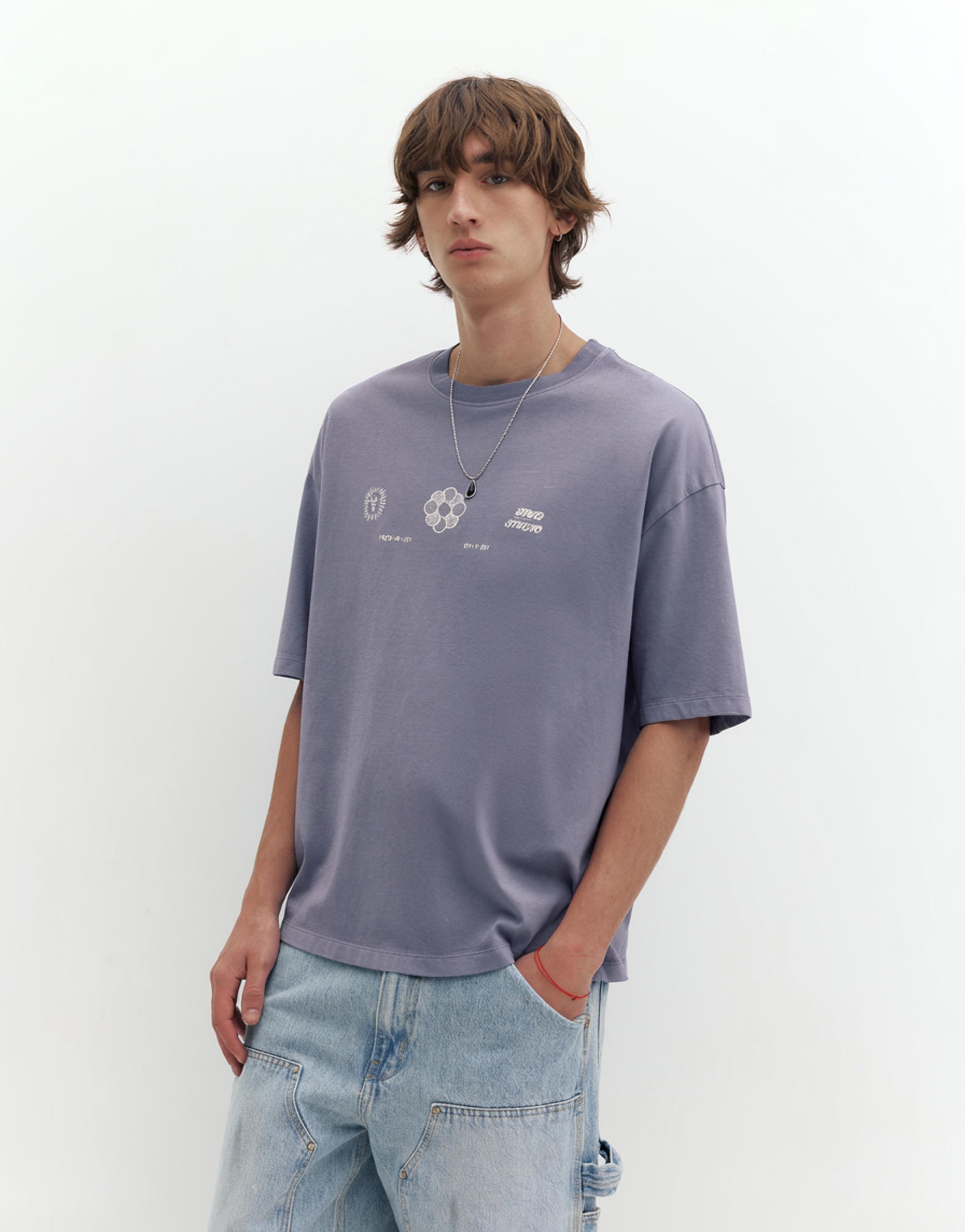 STWD graphic T-shirt — Anthracite grey