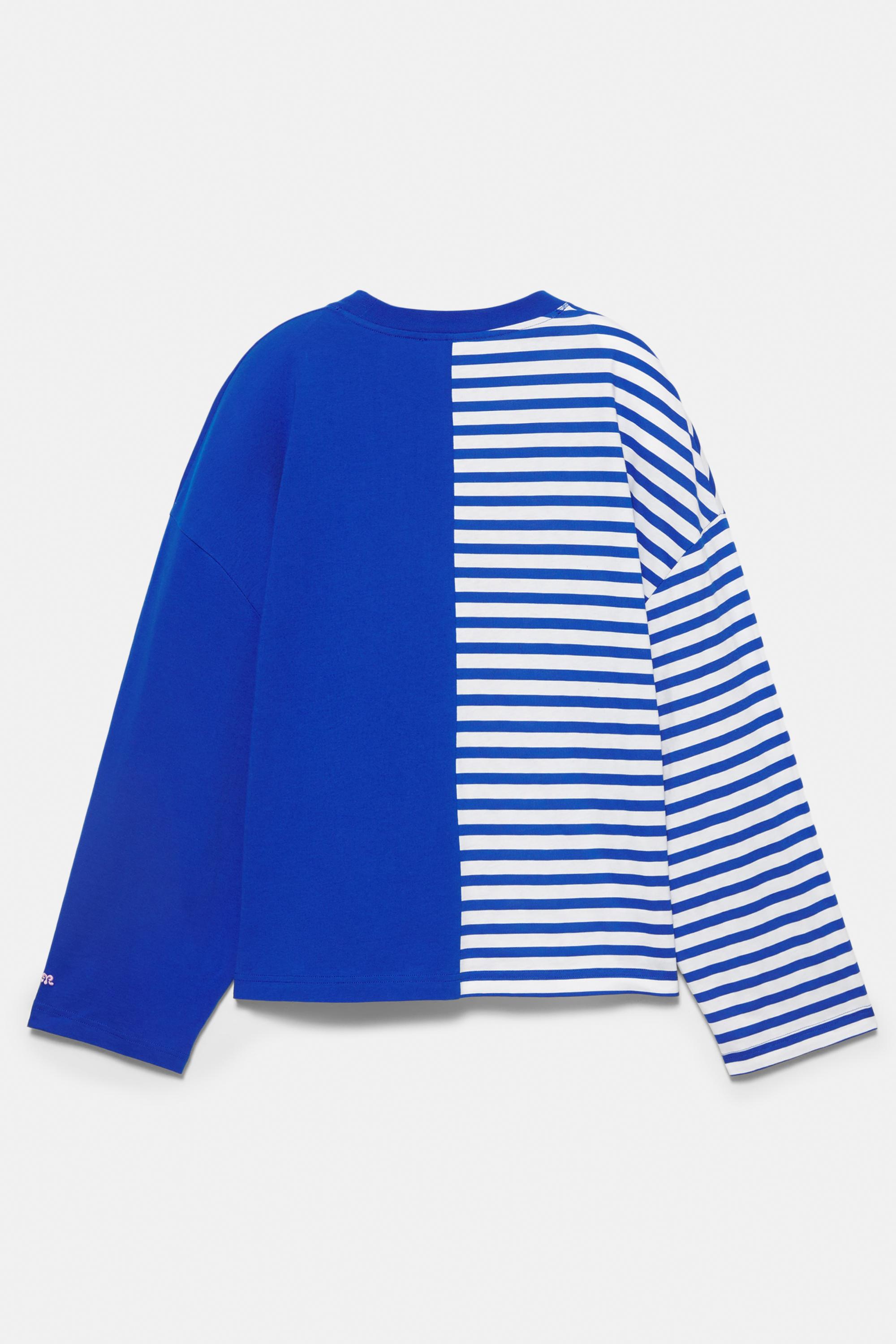 Graphic panel T-shirt — Dark blue