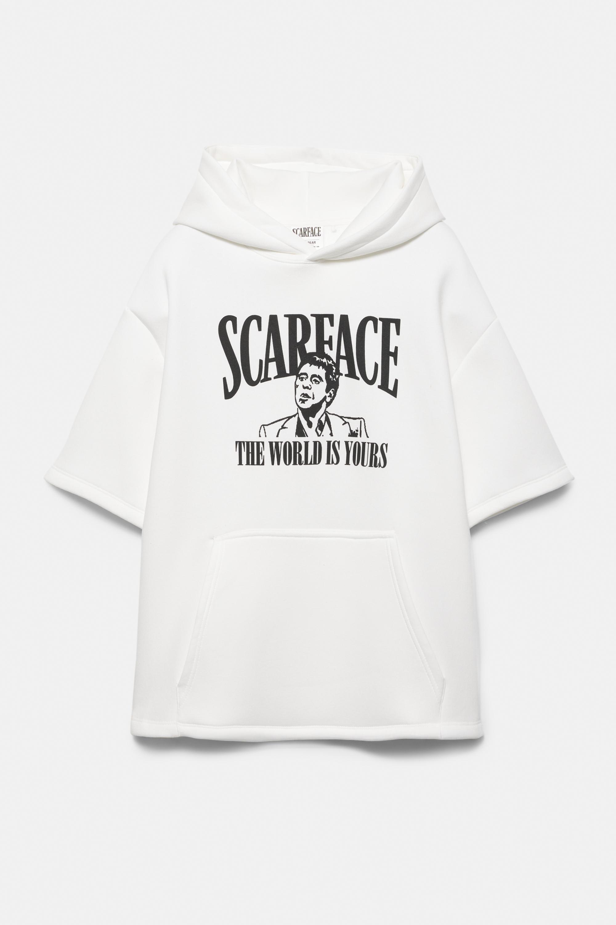Sweatshirt Manga Curta Capuz Scarface