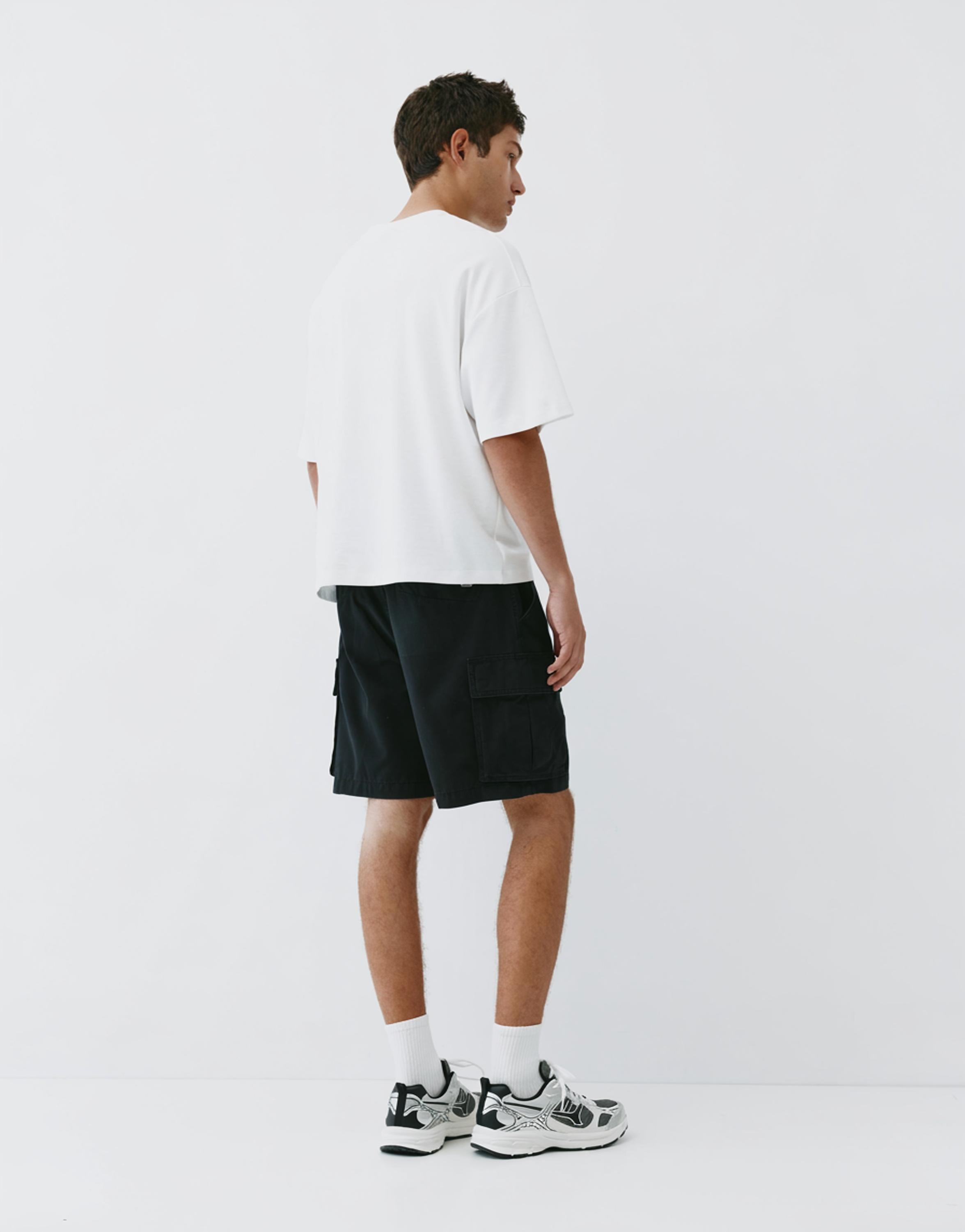 Cargo Bermuda shorts — Black
