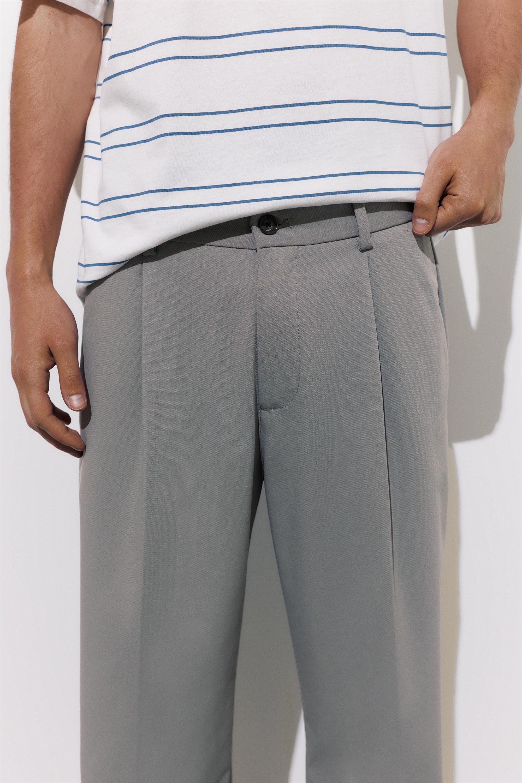 Wide-leg tailored trousers — Grey