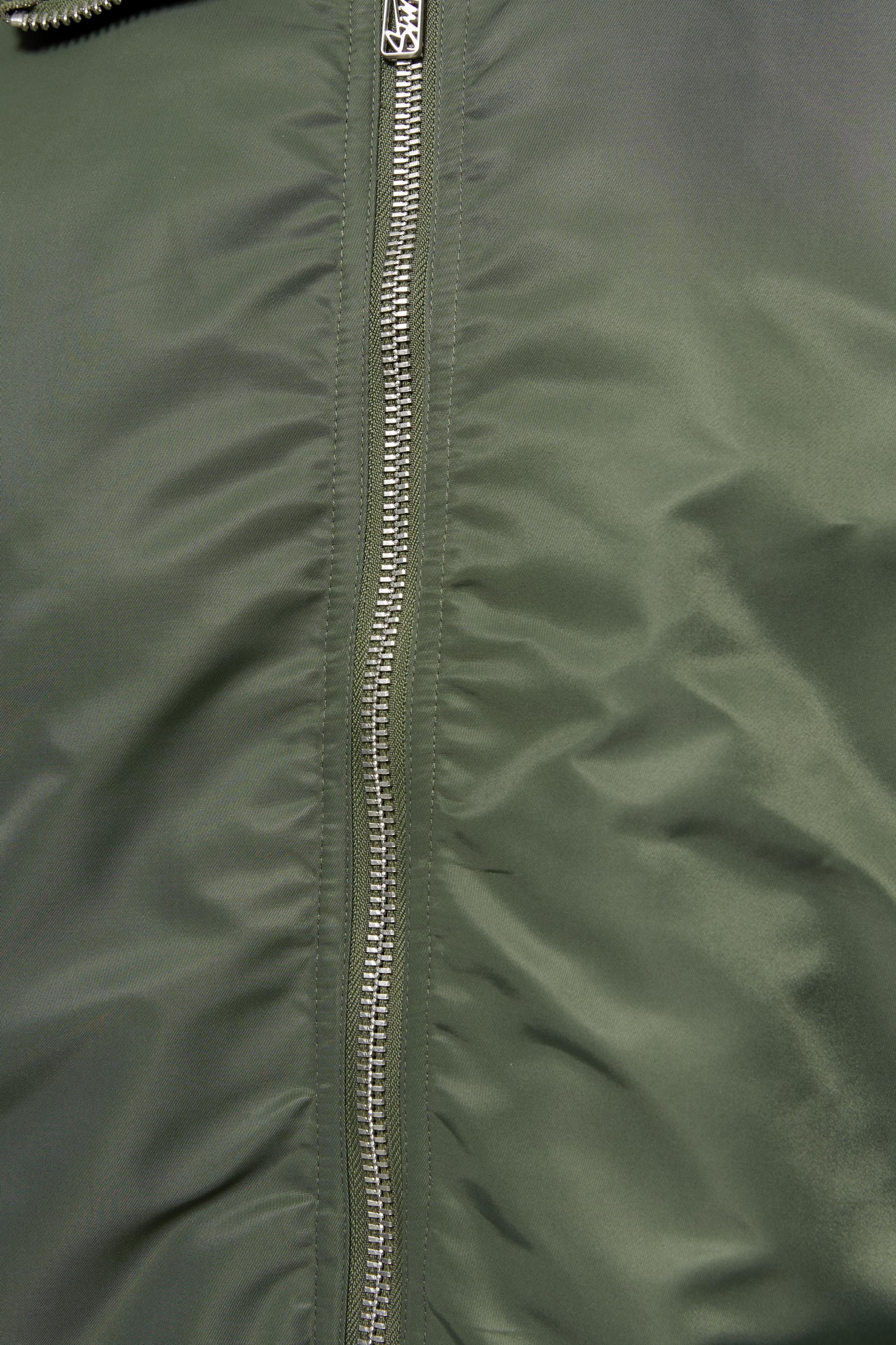 Shirt collar bomber jacket — Medium green