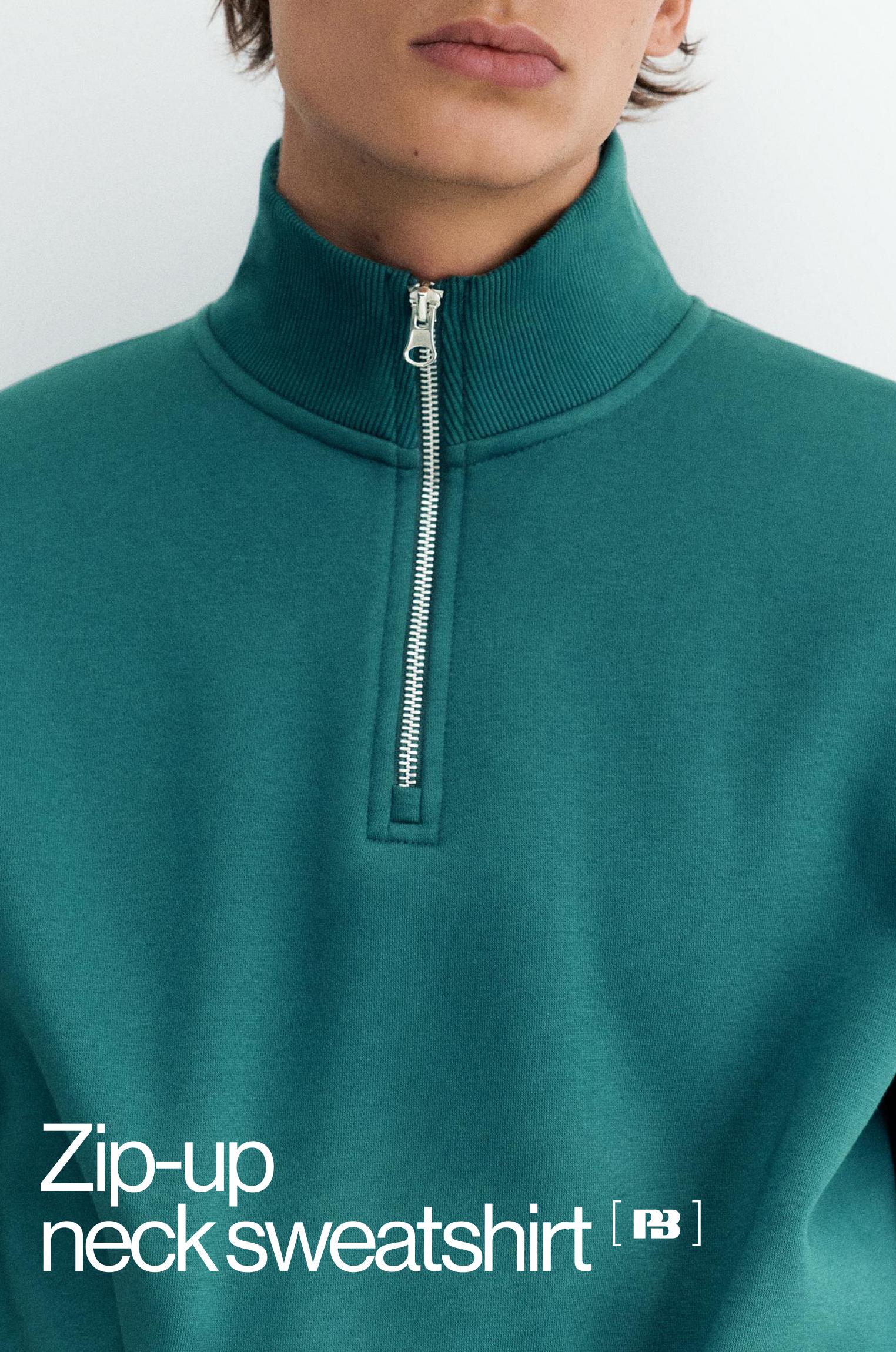 Quarter-zip sweatshirt — Bottle