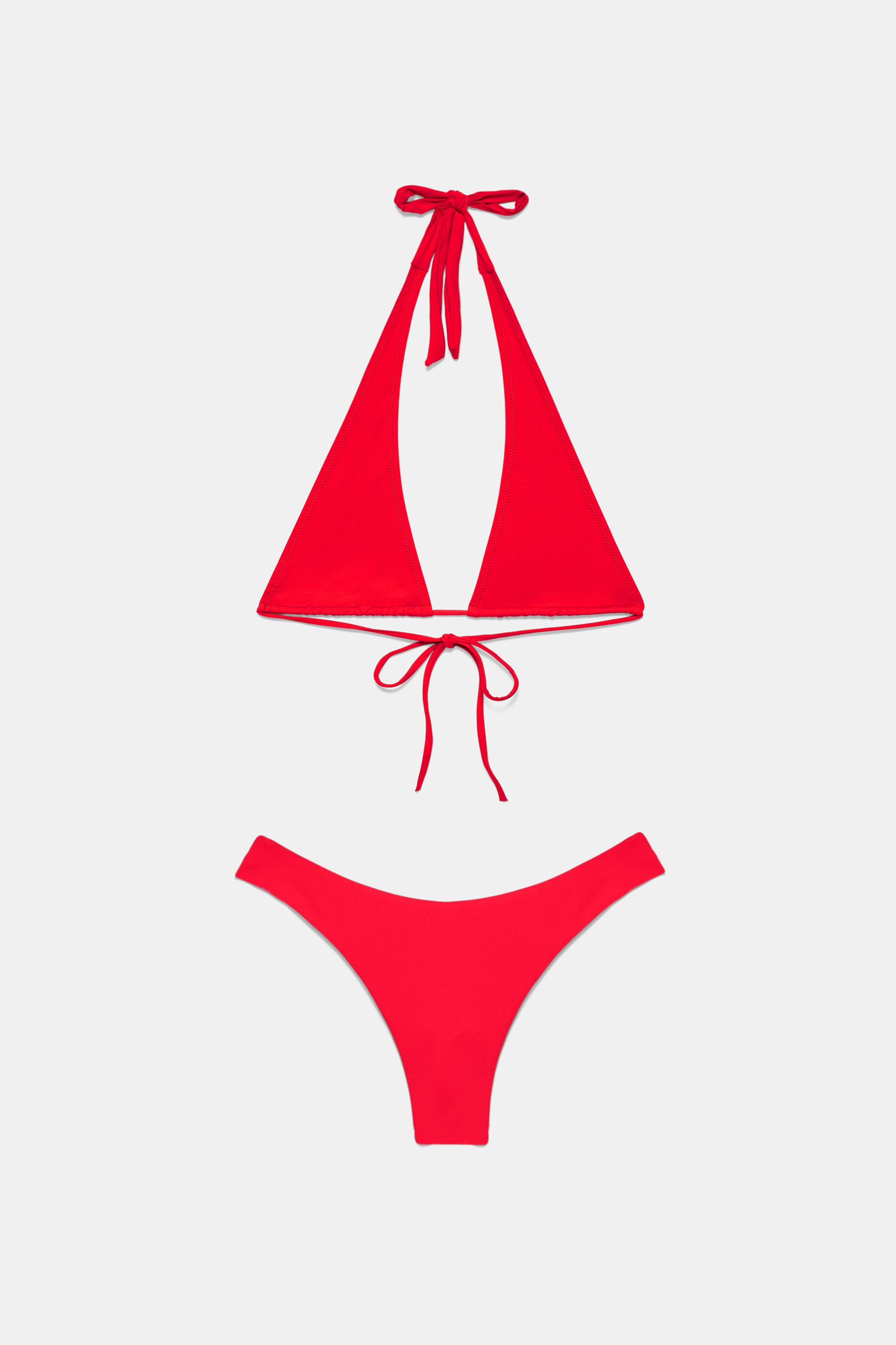 Multi-way bikini top — Bright red