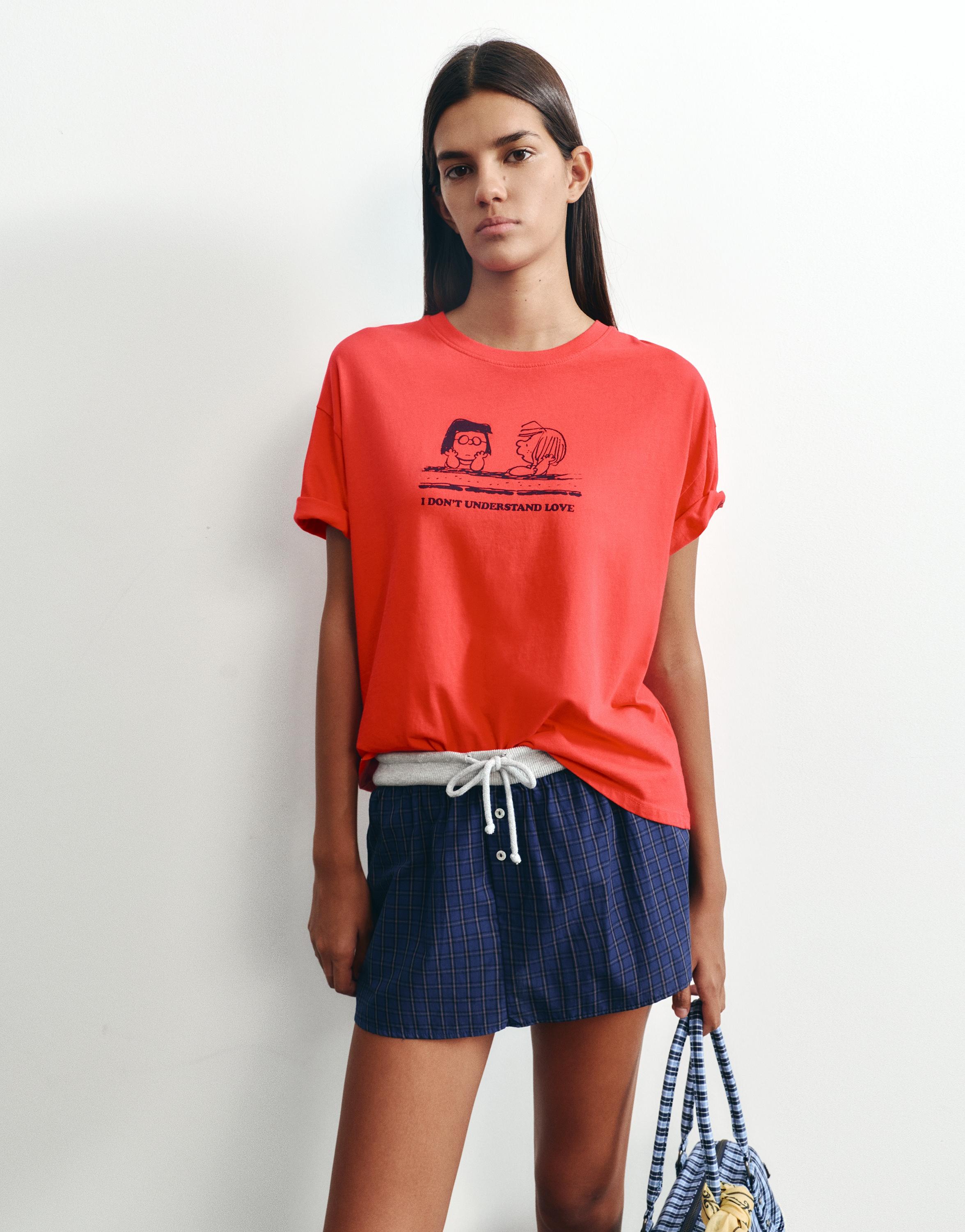 Pull&Bear Oversize Snoopy Tişört görsel 6