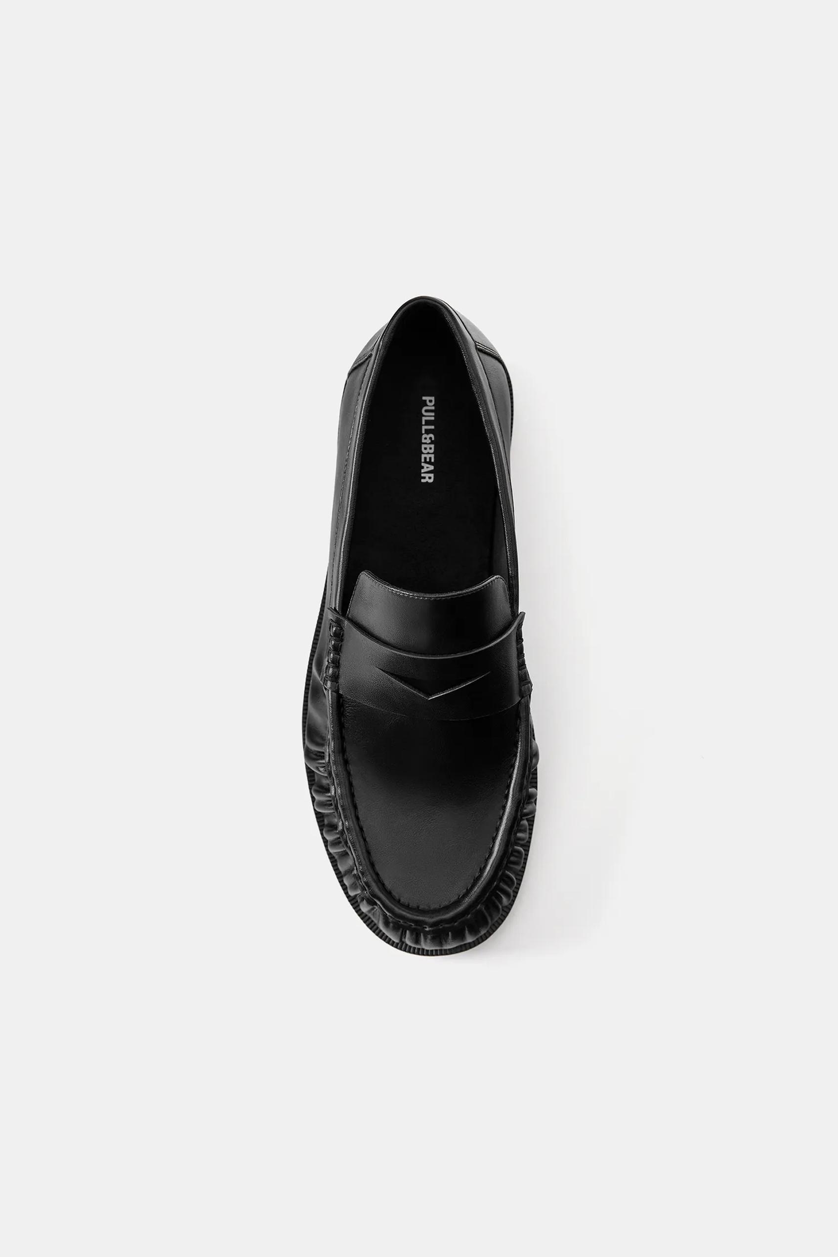 Gathered loafers — Black