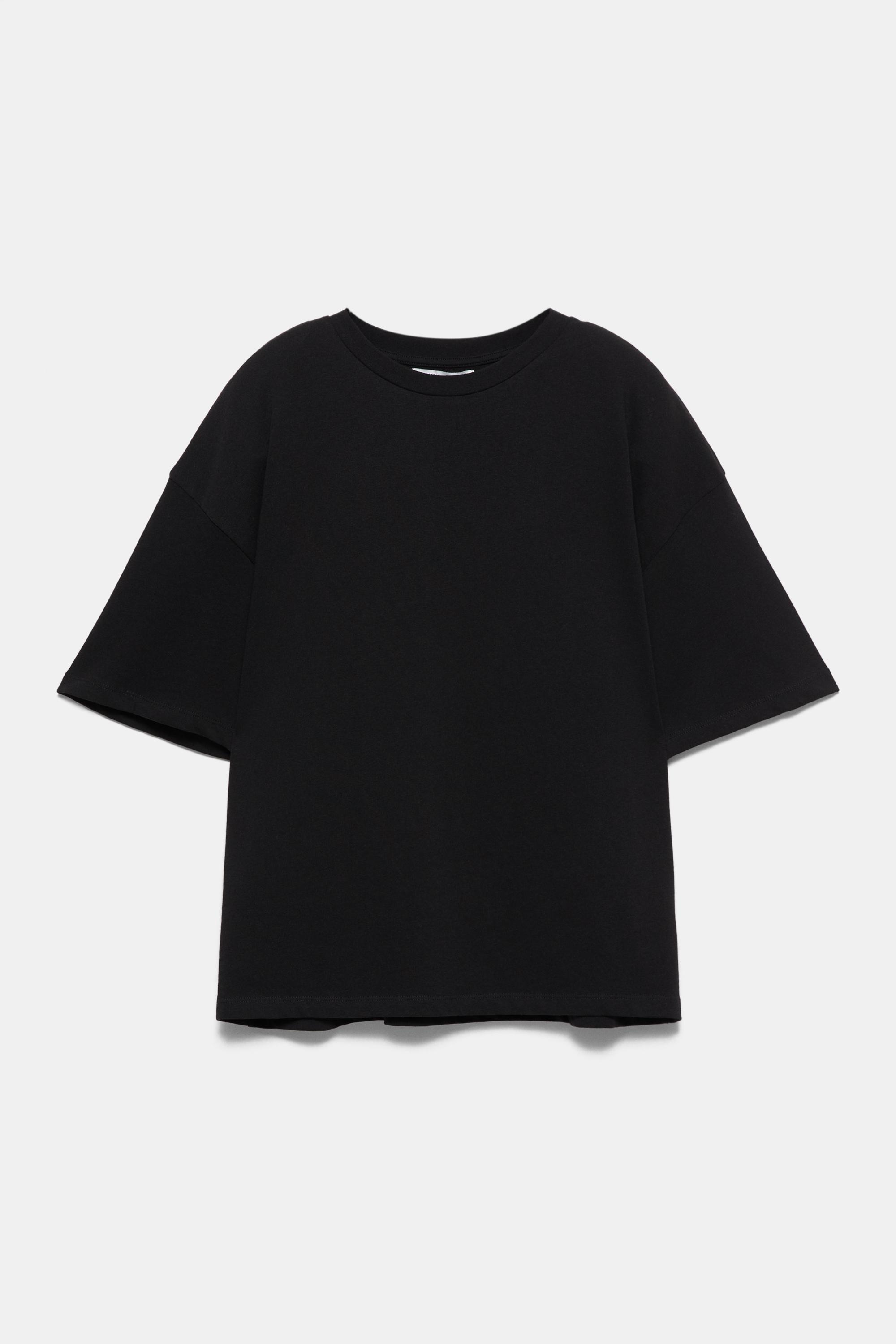 Oversize short sleeve T-shirt — Black