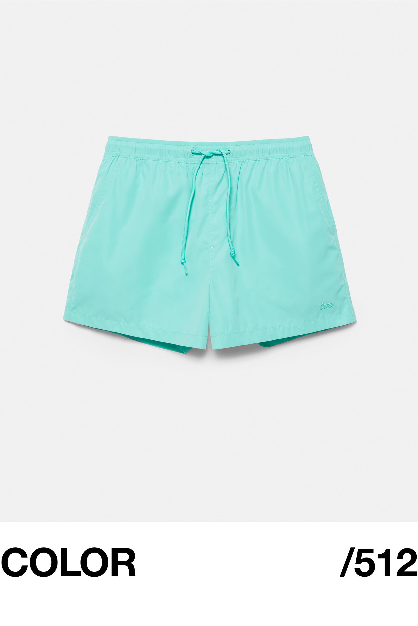 Basic swimming trunks — Water green