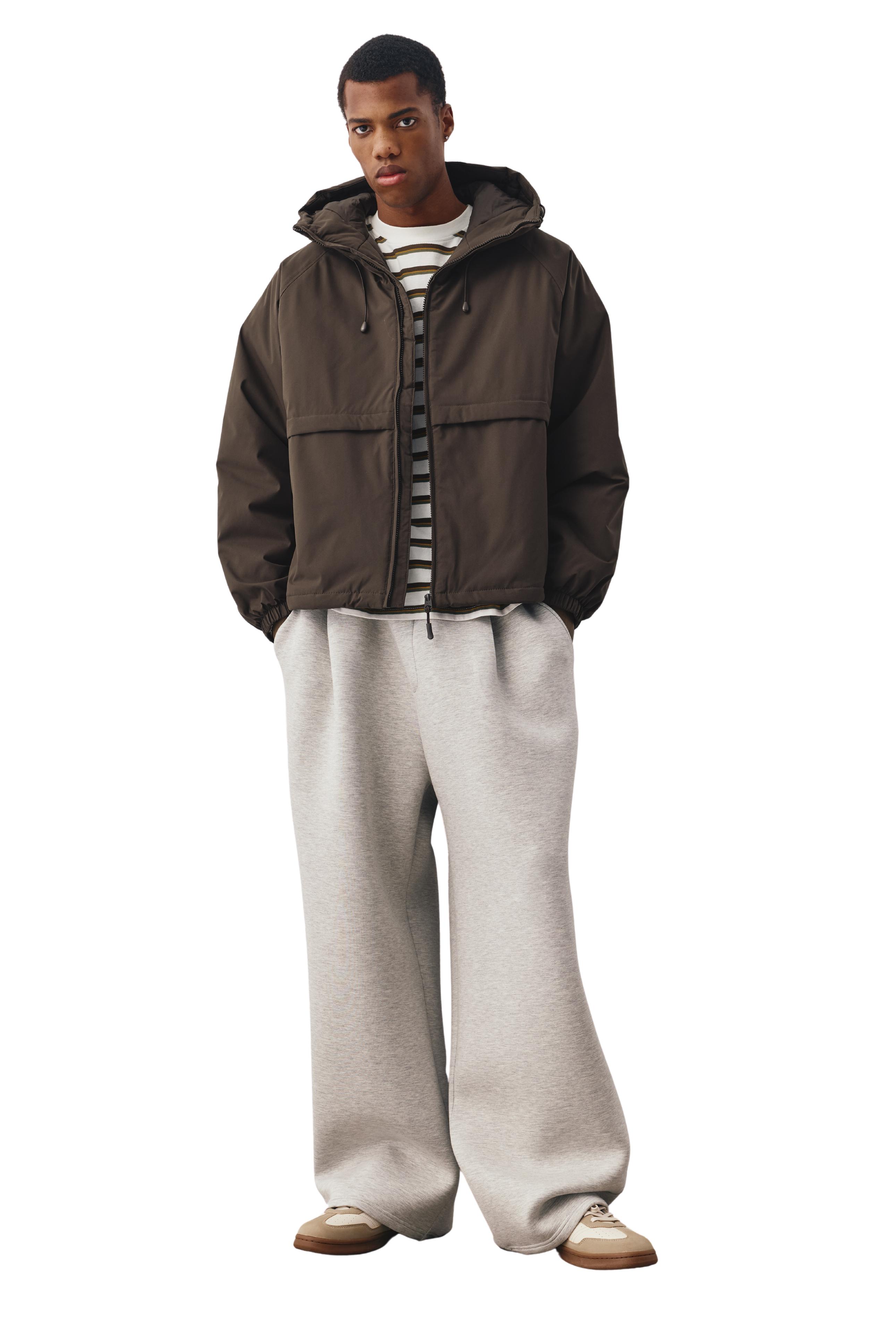 Dik yaka şişme mont - Görsel 9