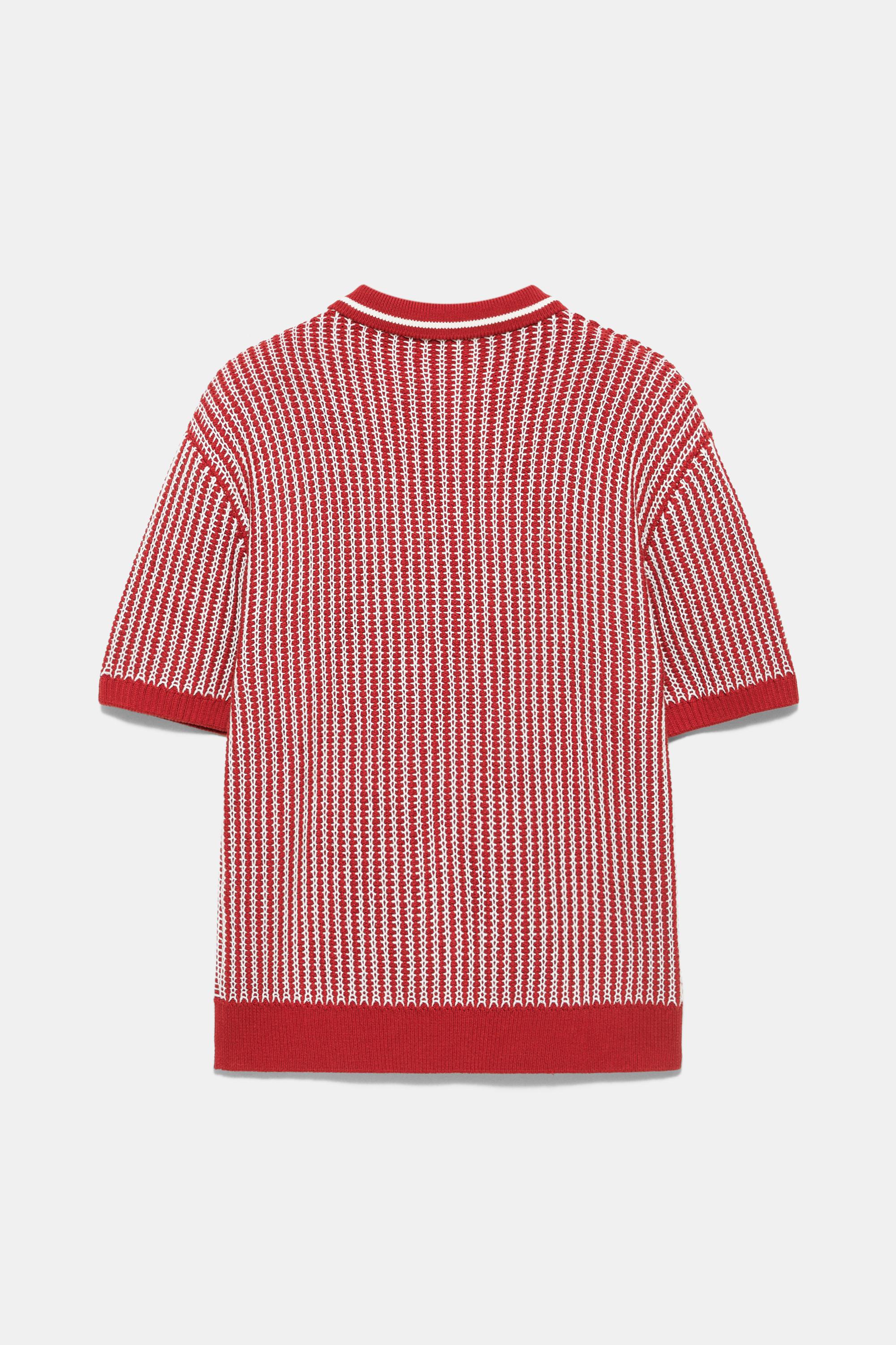 Camarón de la Isla knit polo shirt — Dark pink