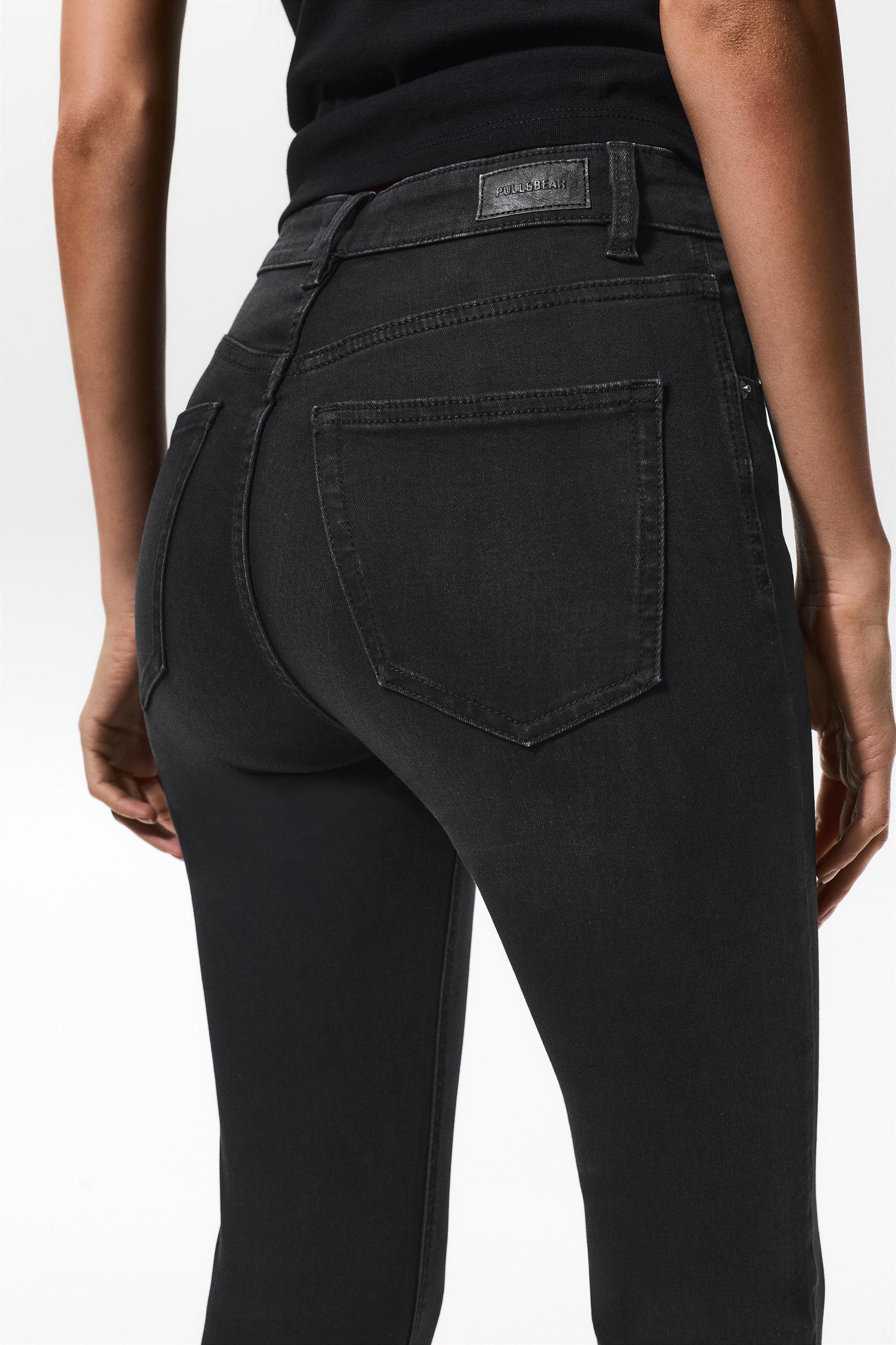 High-waist skinny jeans — Black
