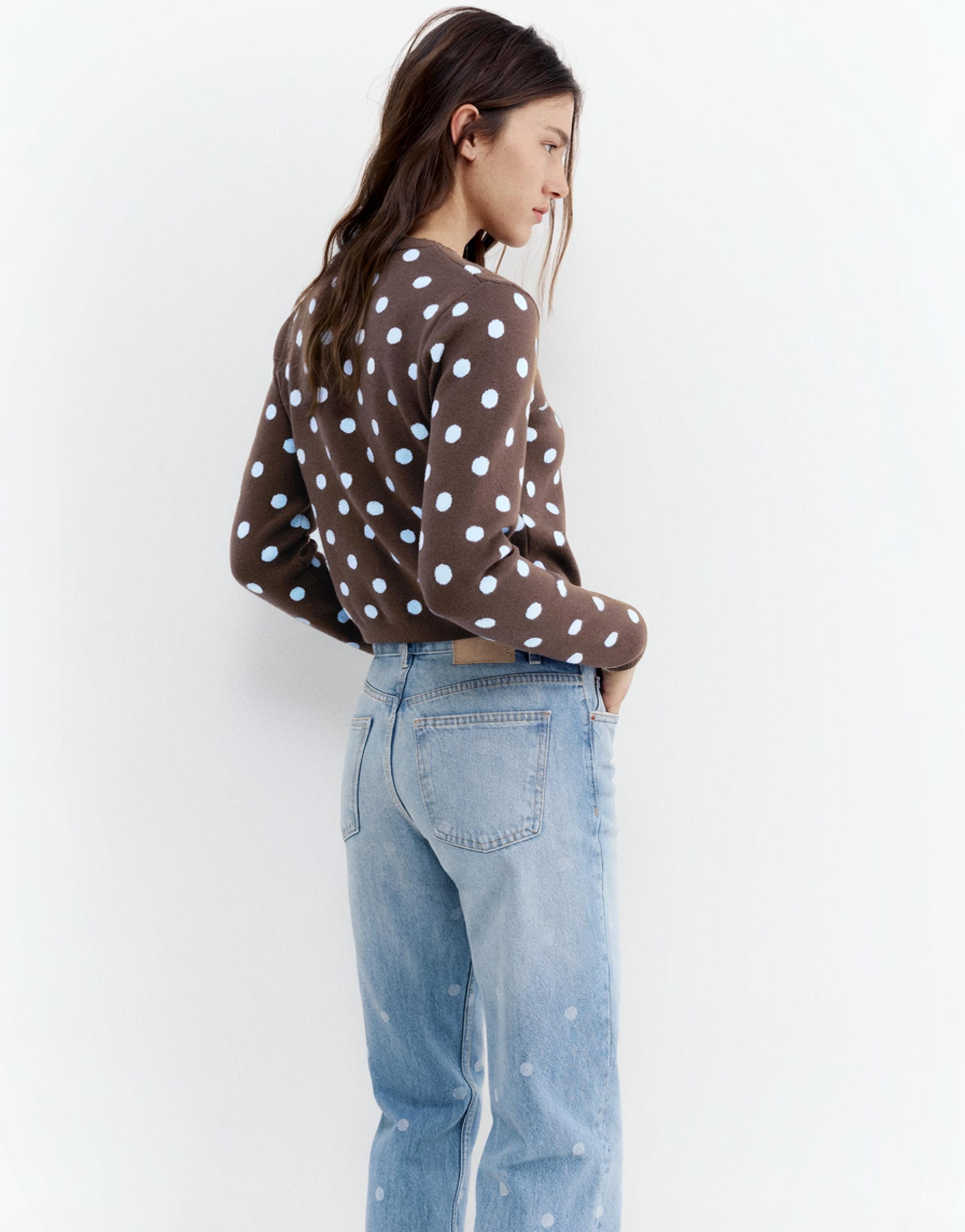 Puantiye desenli hırka - Görsel 23