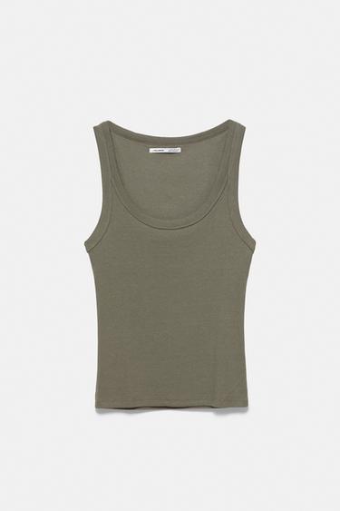 Basic tank top — Khaki 5