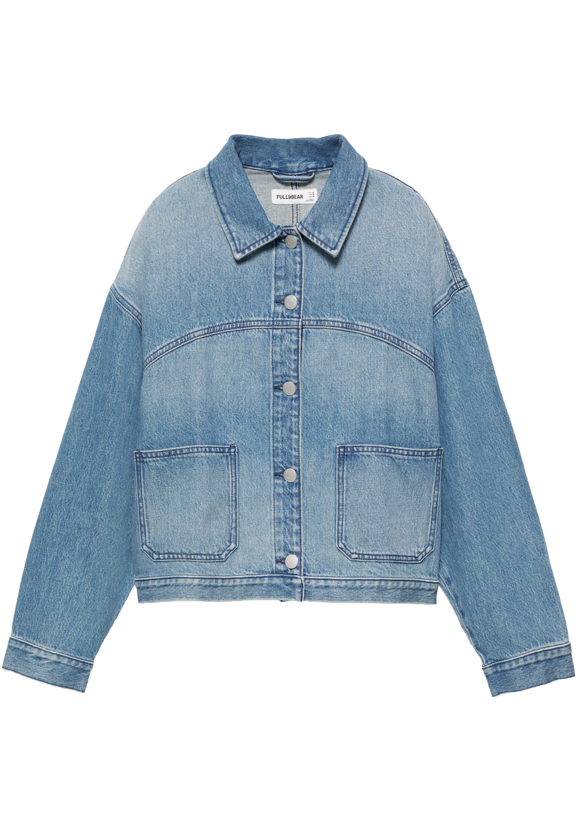 Boxy denim overshirt — Pale blue