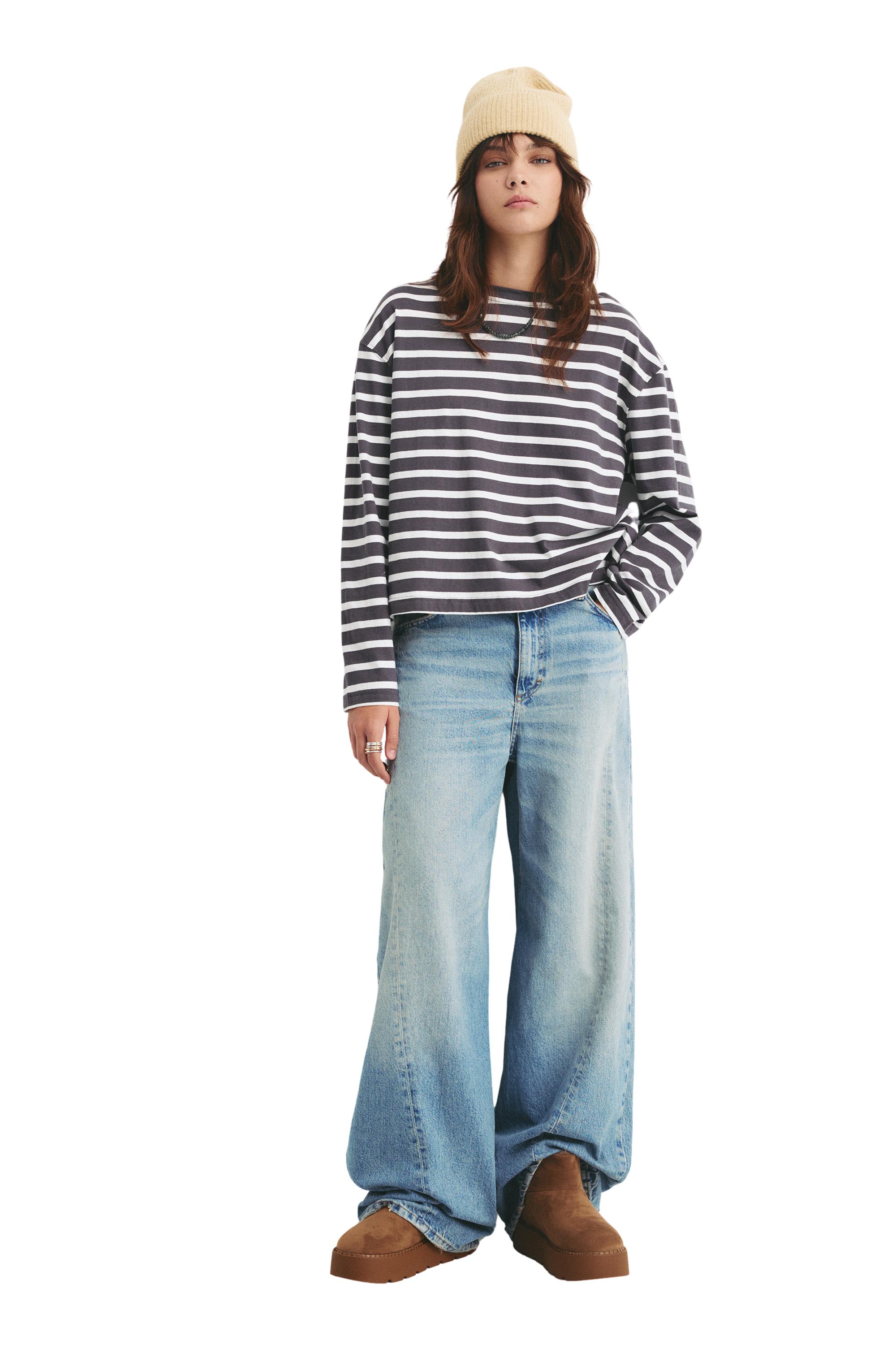 Uzun kollu boxy t-shirt - Görsel 53