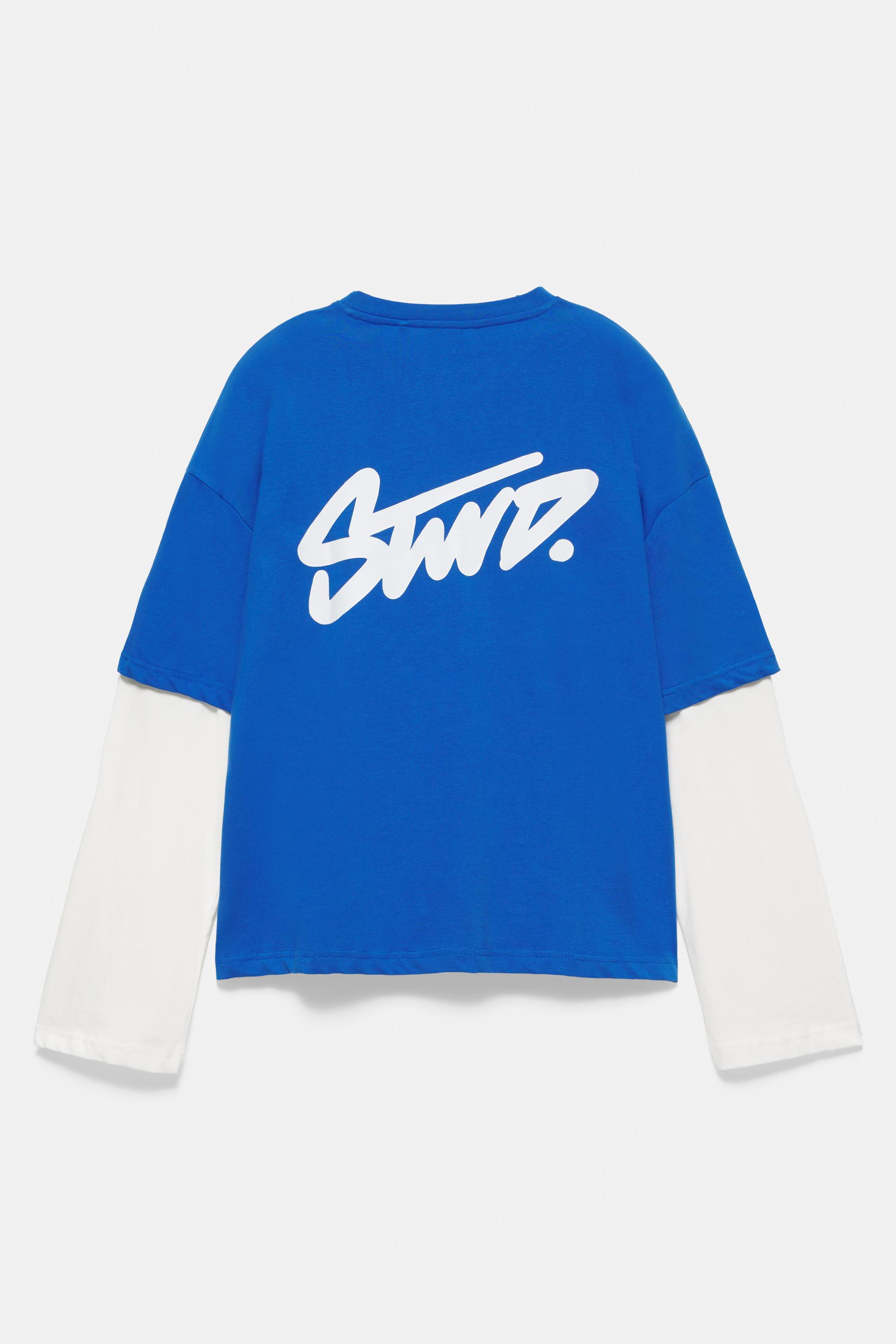 Double sleeve T-shirt — Deep blue