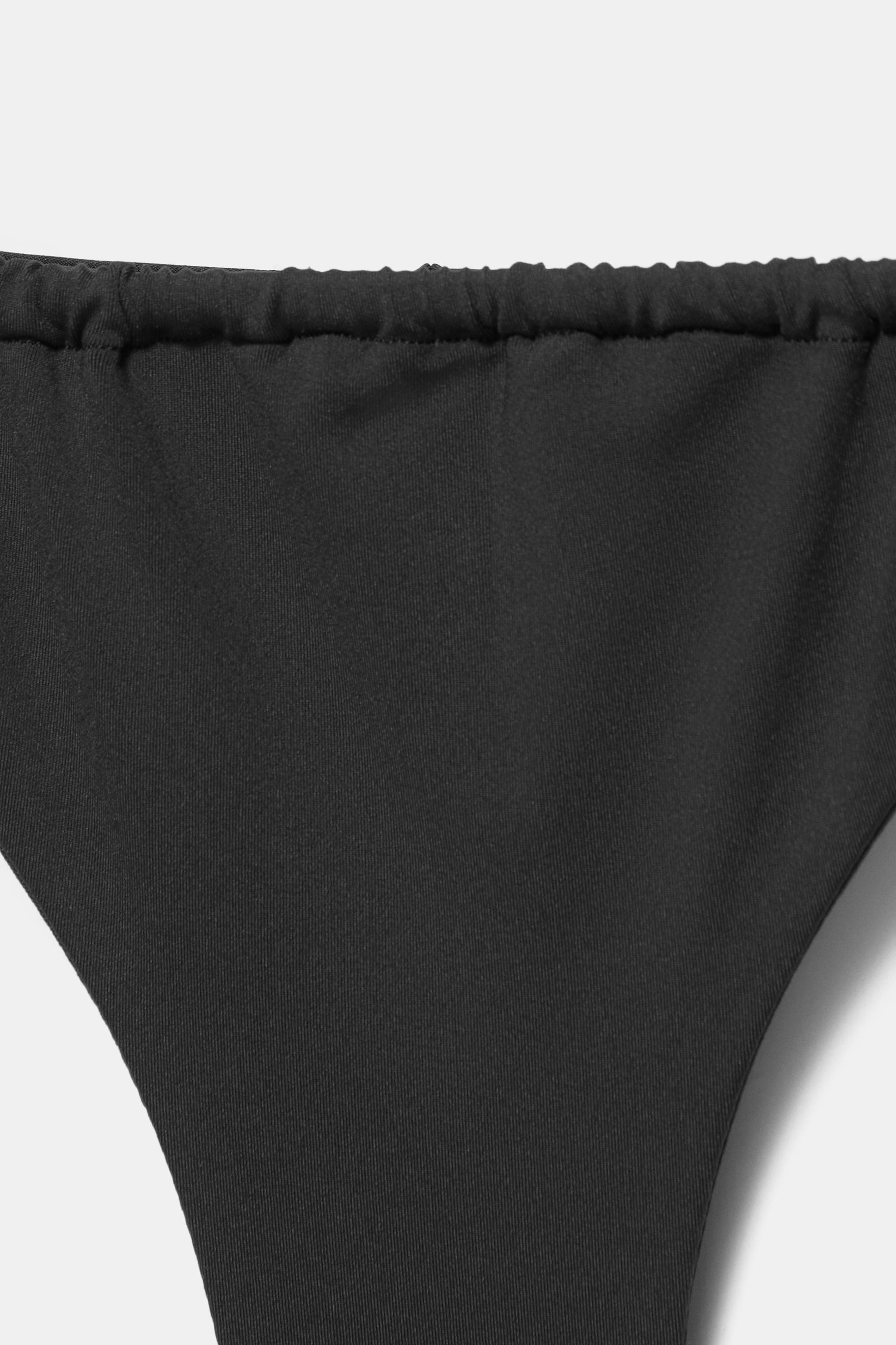 Draped bikini bottoms — Black