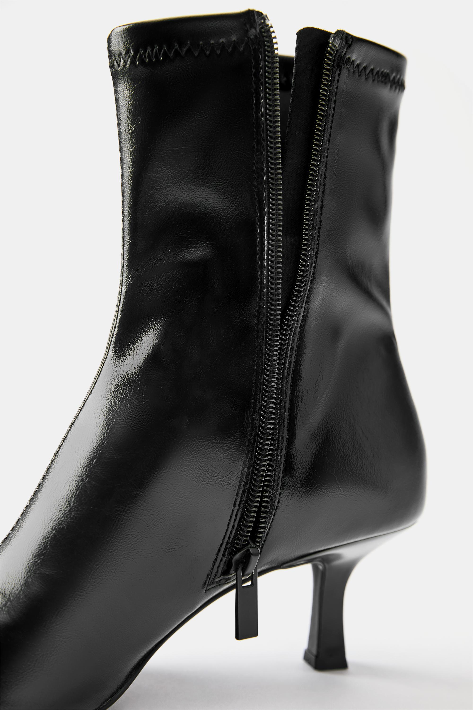 heeled ankle boots — Black