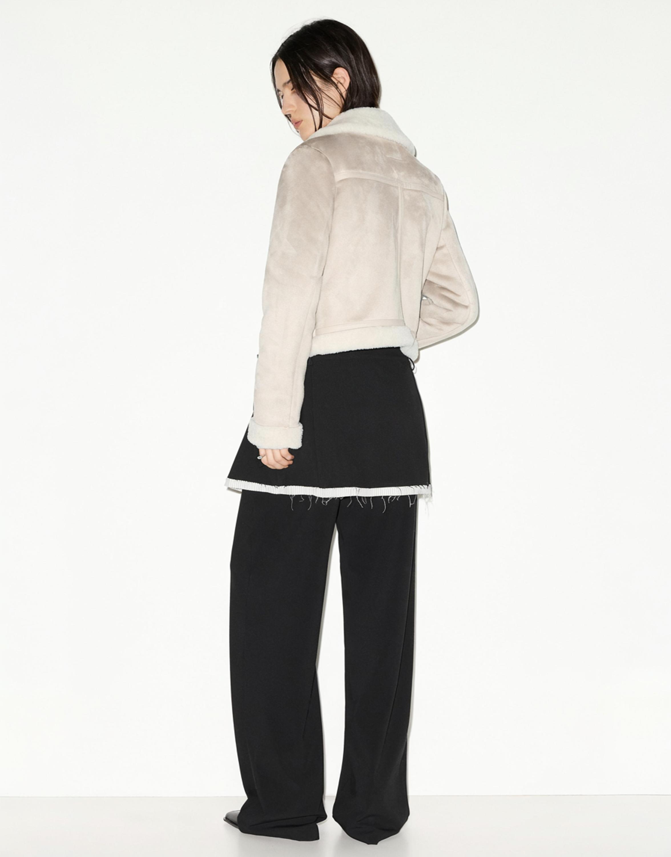 Short Reversible Jacket — Ecru