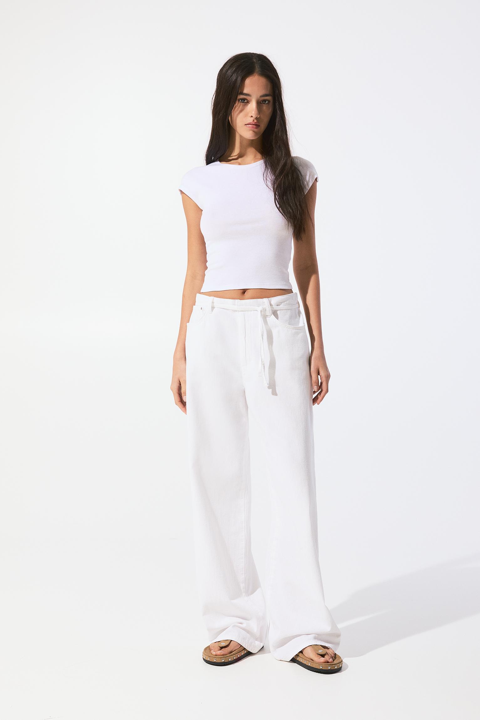 Fitted short sleeve T-shirt — White