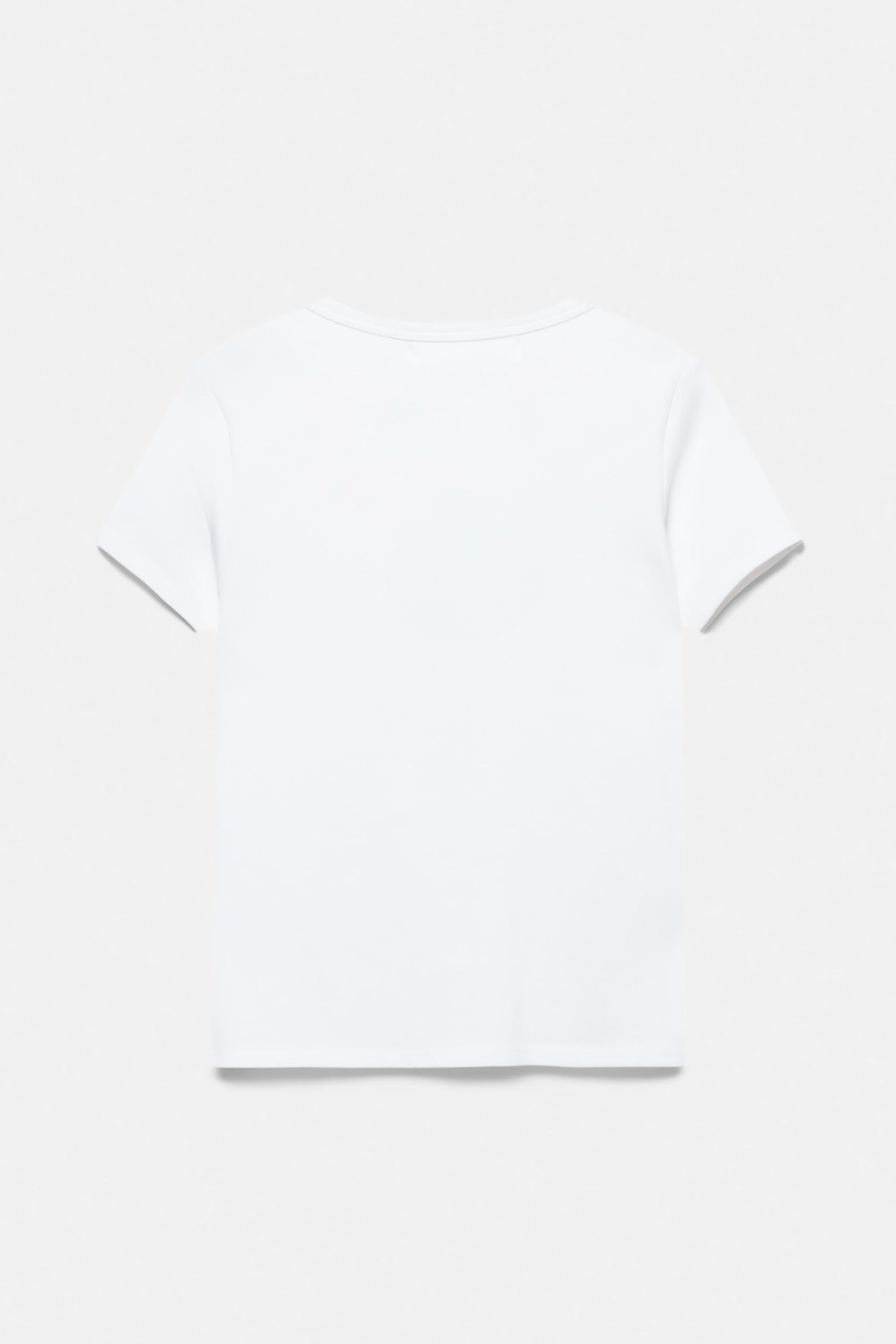 Fitted short sleeve T-shirt — White