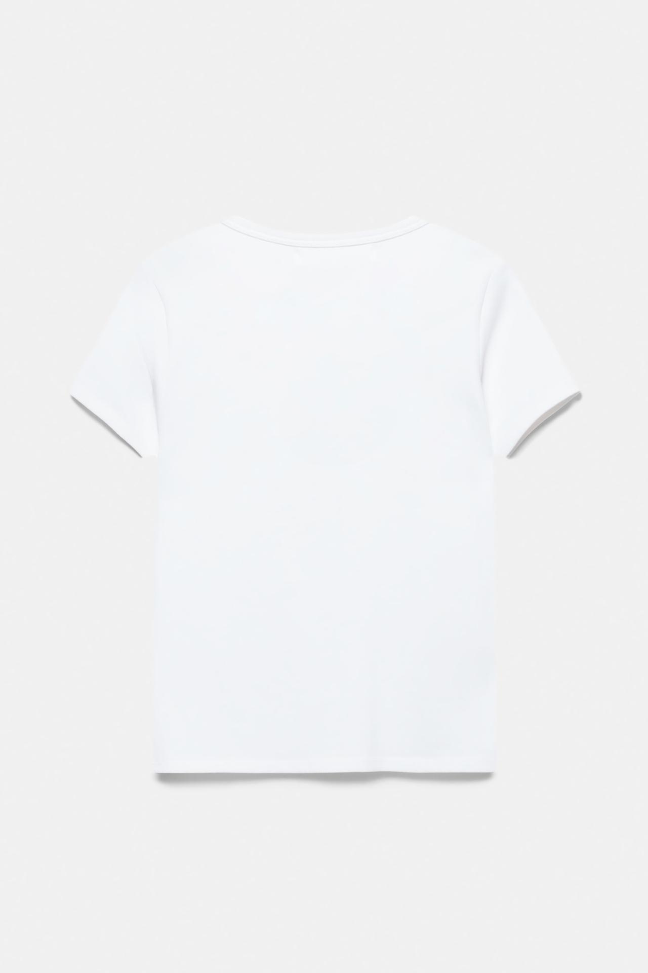 Fitted short sleeve T-shirt — White
