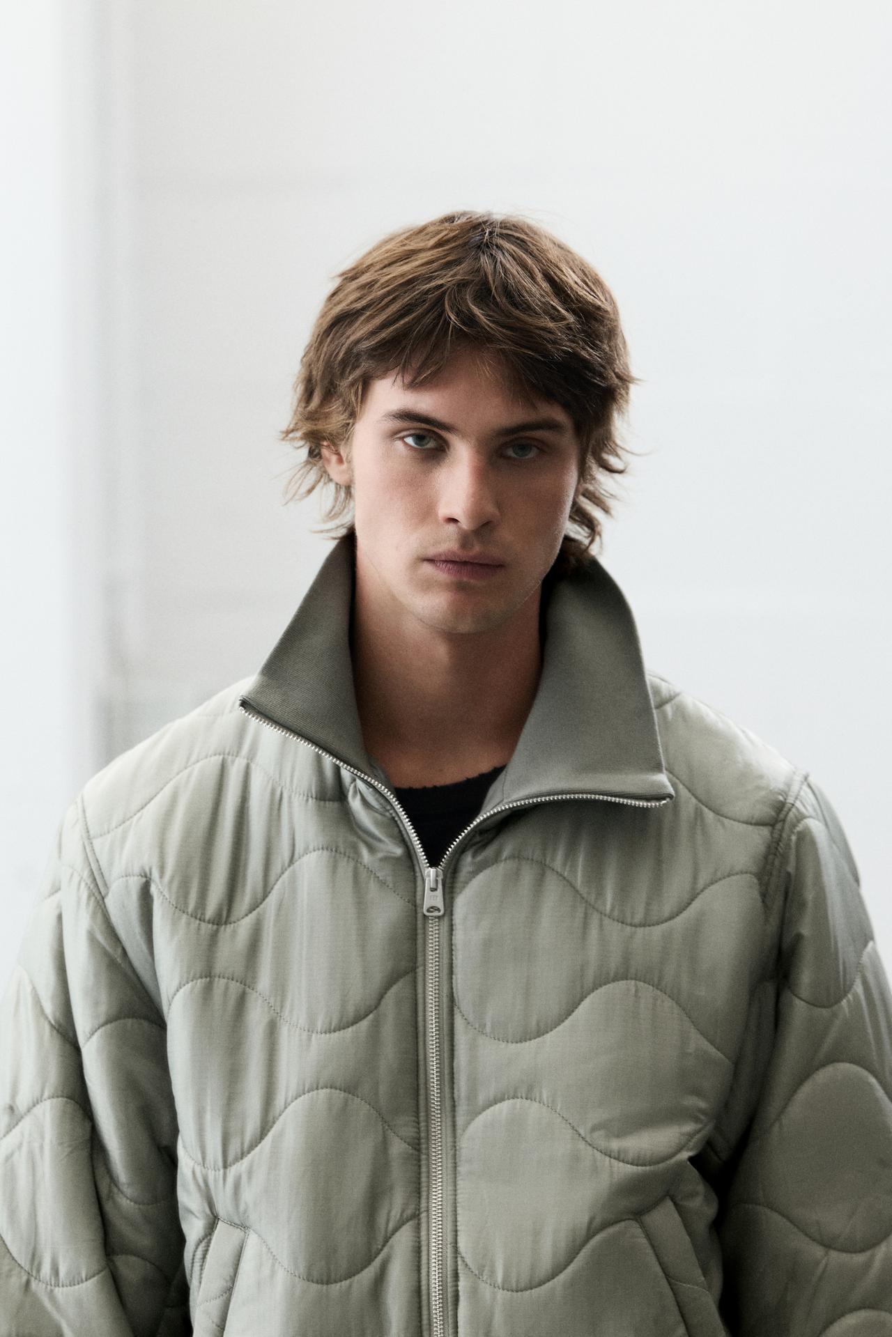 Lightweight puffer jacket — Water green