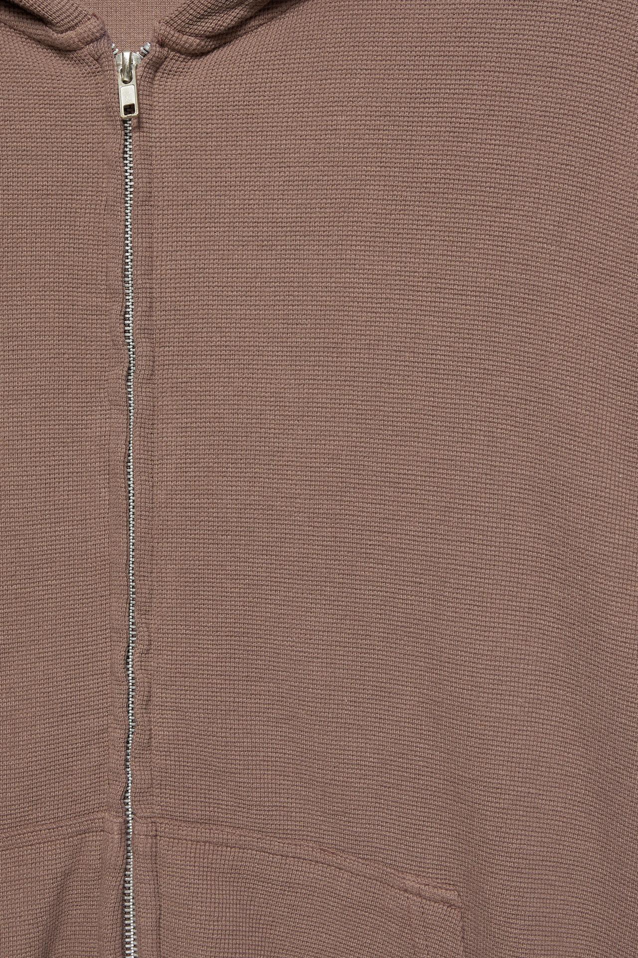 Hoodie with zipper — Brown