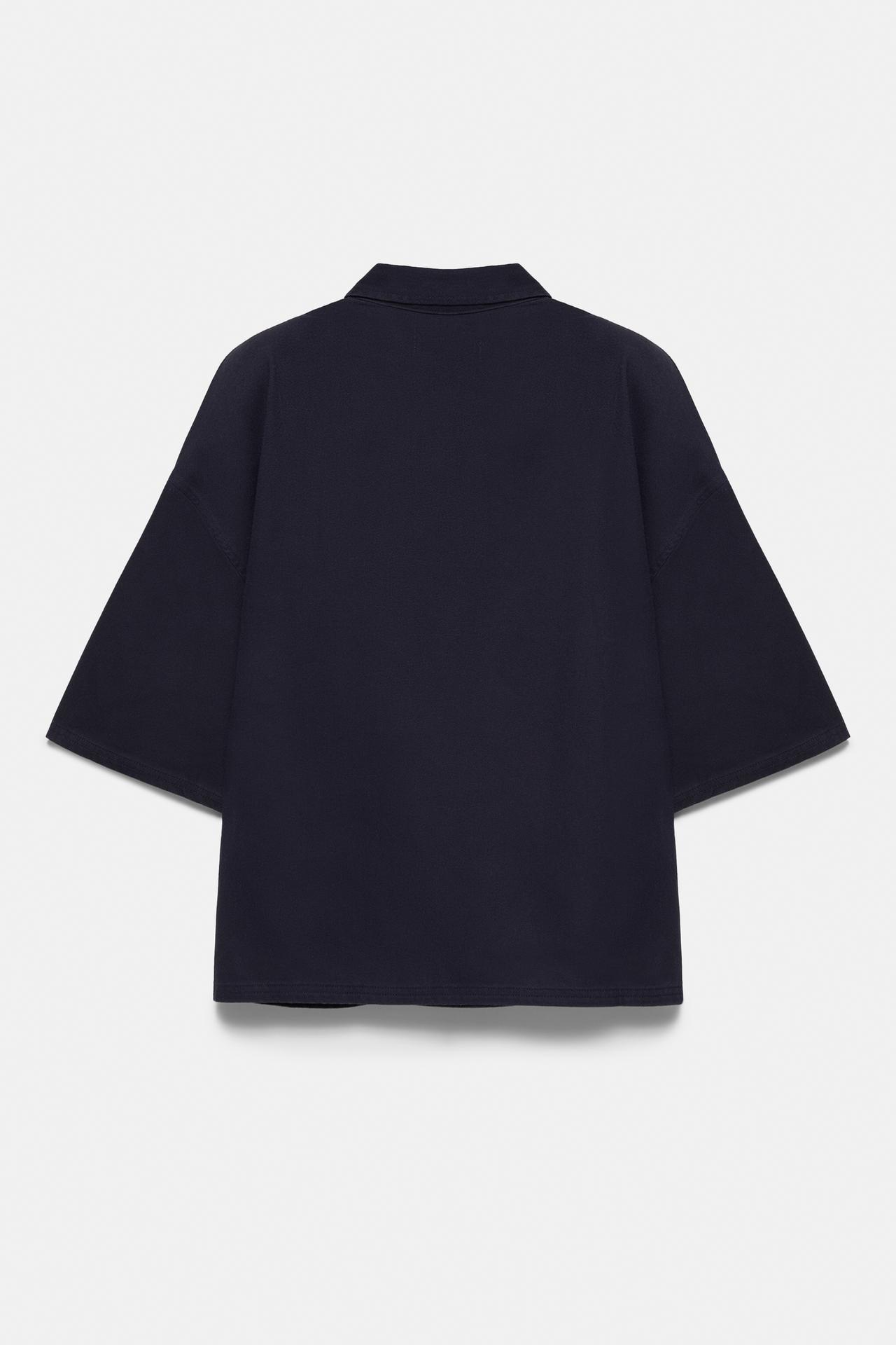 Short sleeve graphic polo shirt — Dark blue