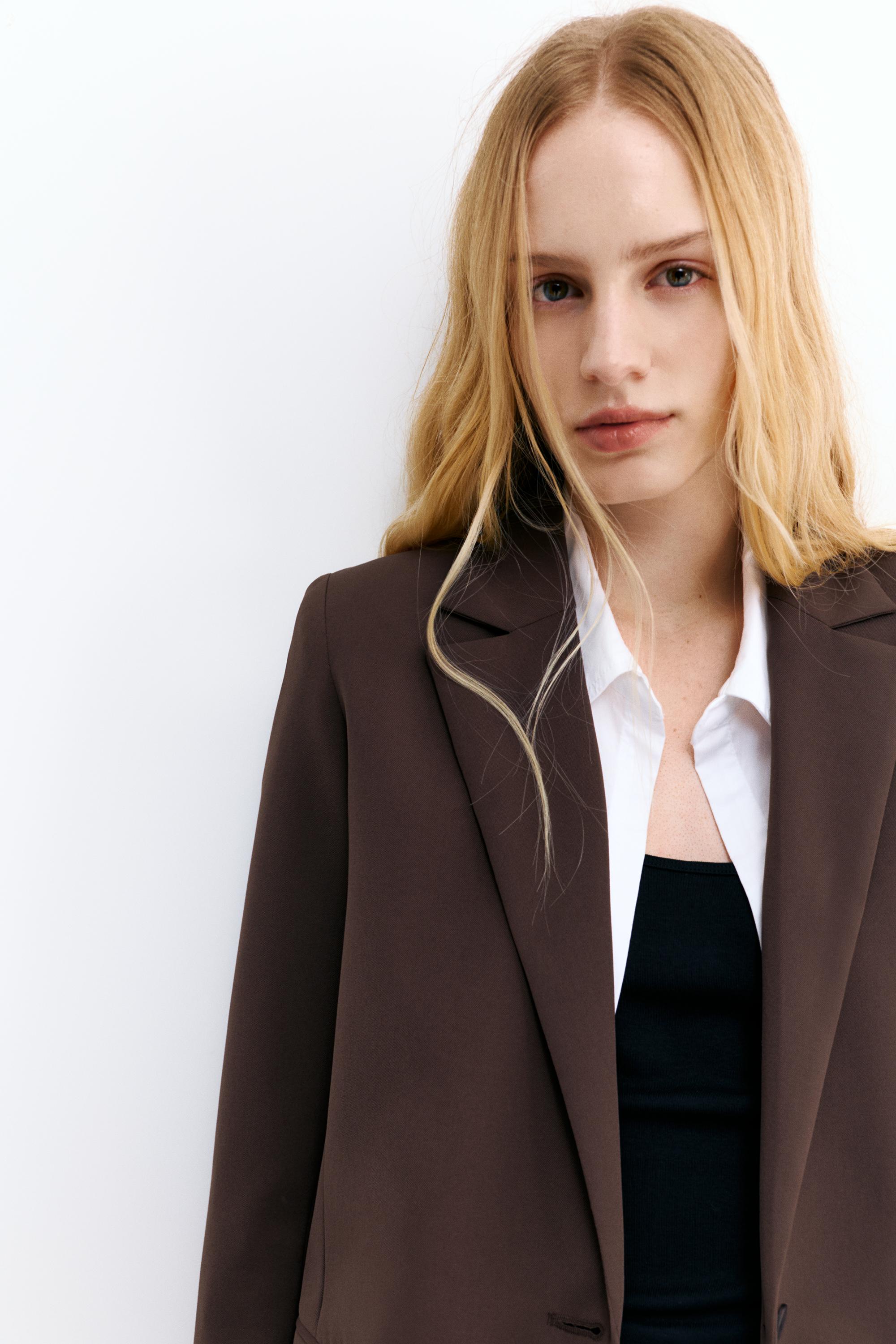 Basic blazer — Brown